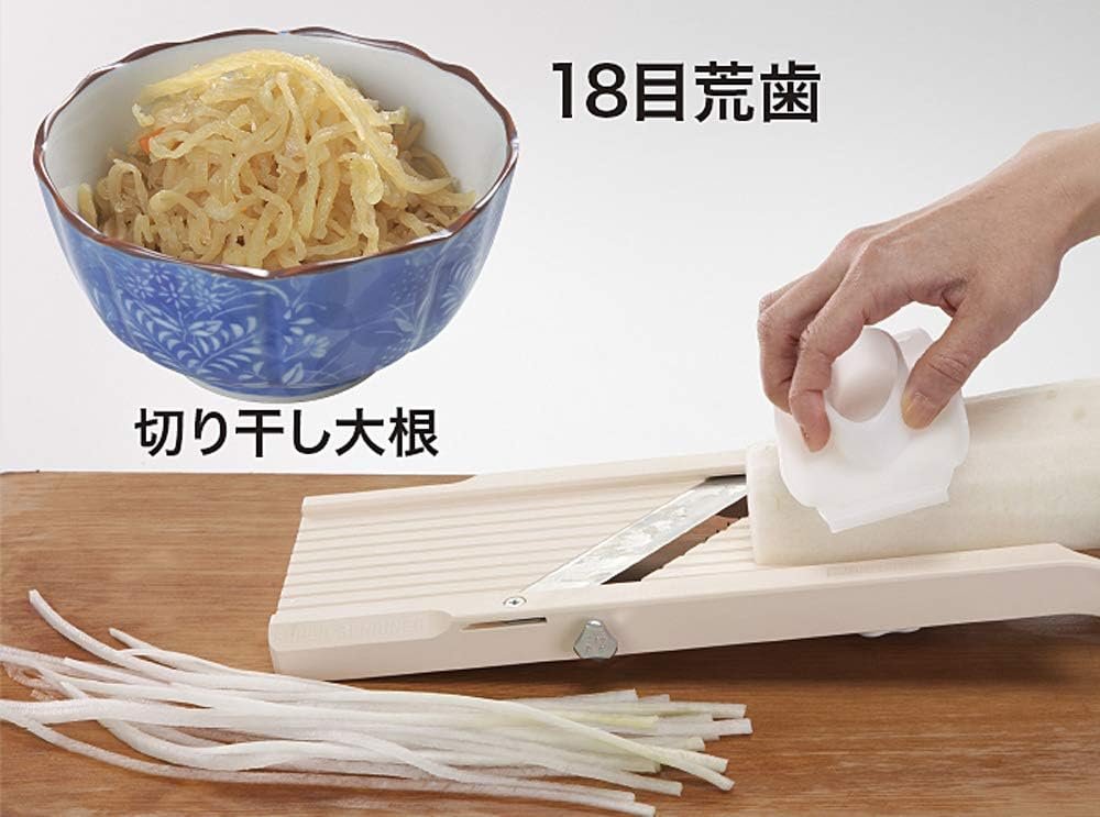 Benriner Super Standard Madoline Slicer, with with 4 Japanese Stainless Steel Blades, Almond - Image 8