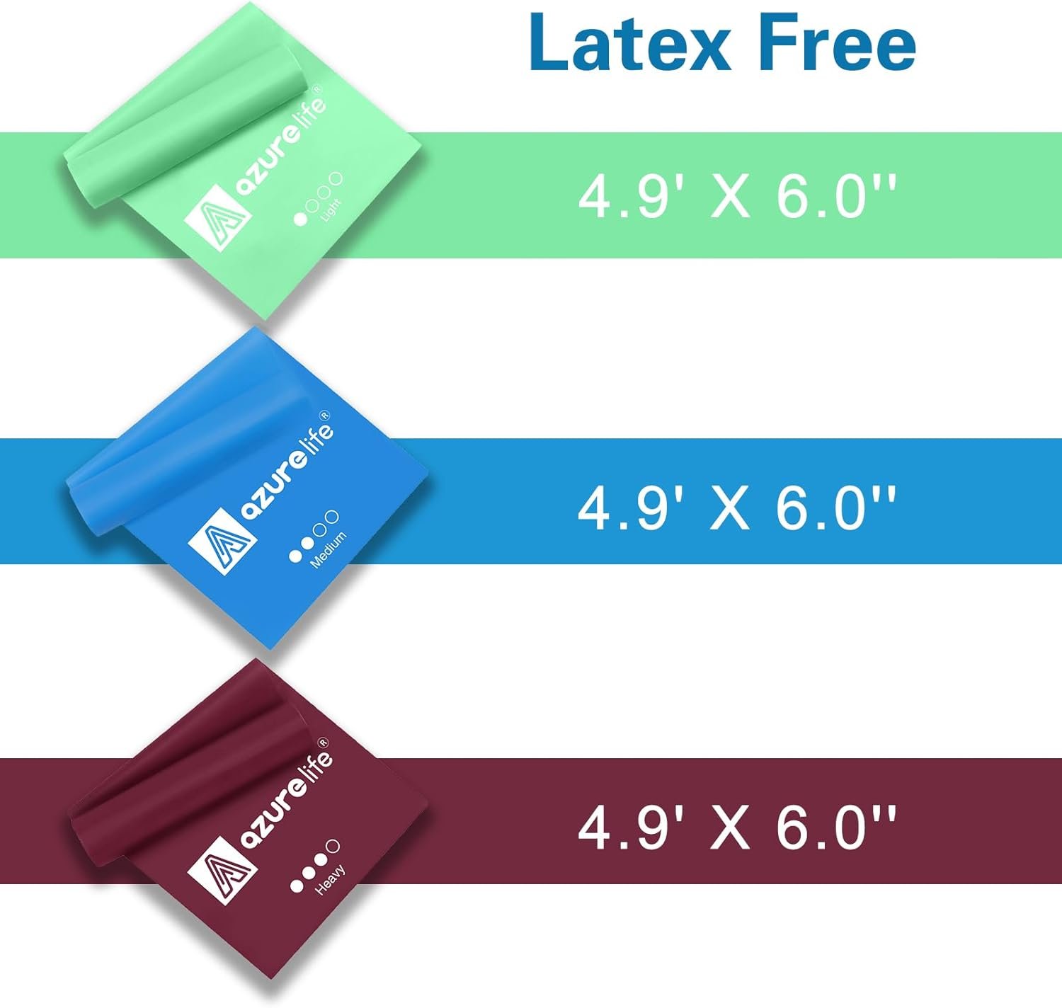 Resistance Bands,Professional Non-Latex Elastic Stretch Bands,Long Flat Exercise Bands for Physical Therapy, Yoga, Pilates, Rehab, at-Home or The Gym Workouts, Strength Training - Image 4