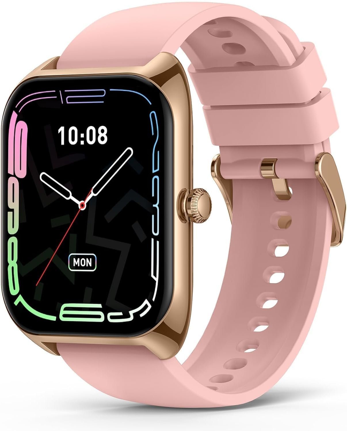 Smart Watch for Women Men (Answer/Make Call), 2.02" Smartwatches with 110+ Sport Modes, Blood Pressure Blood Oxygen Heart Rate Sleep Monitor, IP68 Waterproof Fitness Watch (Pink) - Image 2