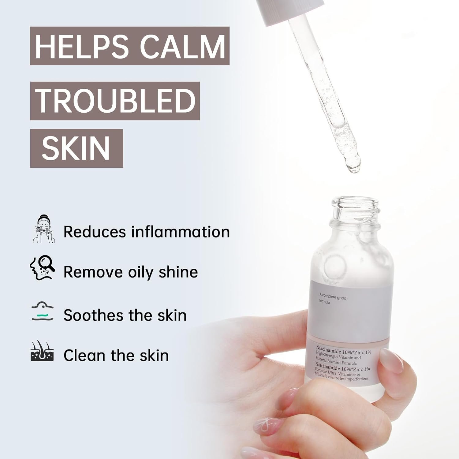 Niacinamide 10%+ Zinc 1% Serum For Face, Niacinamide Serum For Face, Dermatologist, Redness Relieve-30ml 1floz - Image 3