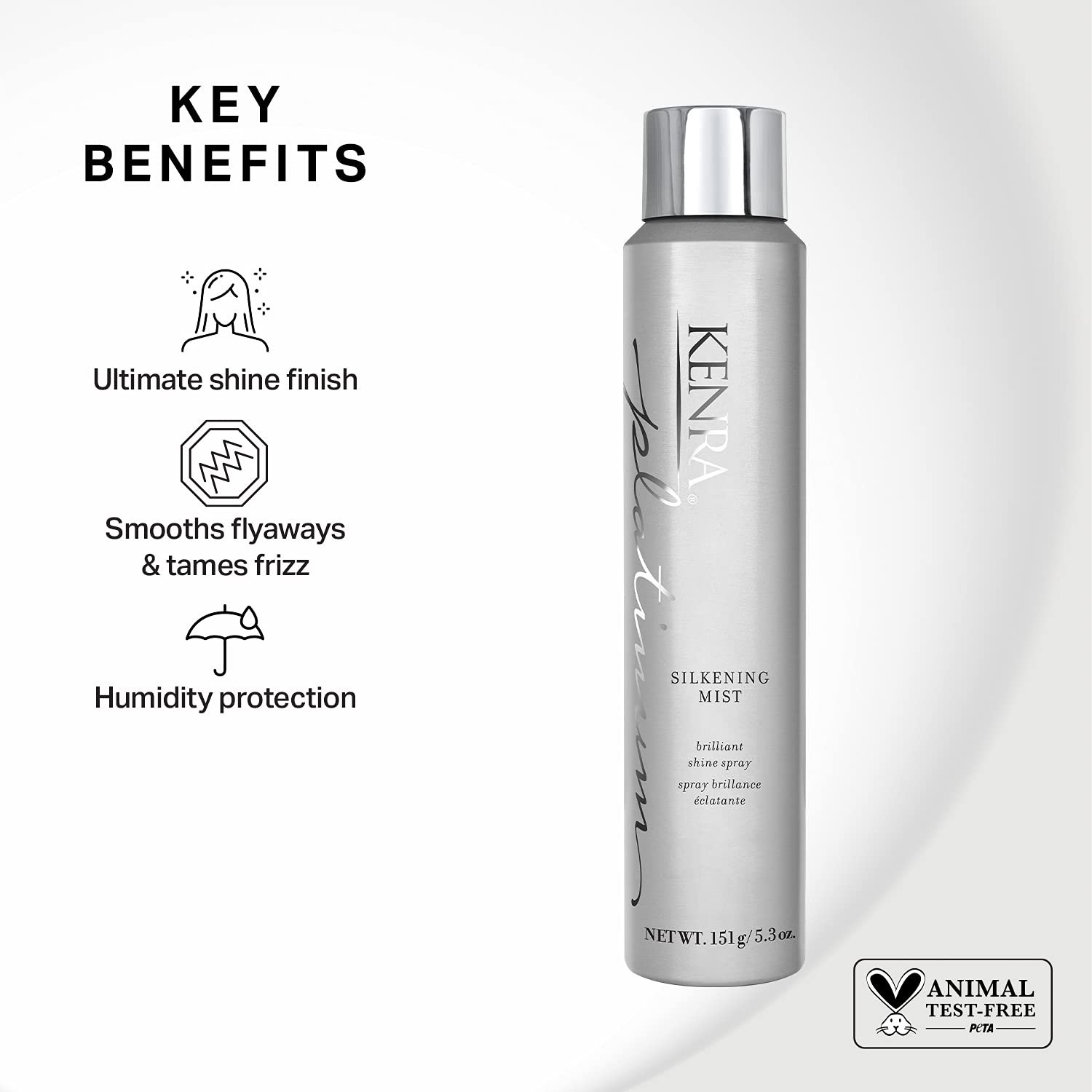 Kenra Platinum Silkening Mist | Brilliant Shine Spray | Smooths Flyaways, Detangles and Tames Frizz | Humidity Protection | All Hair Types - Image 3