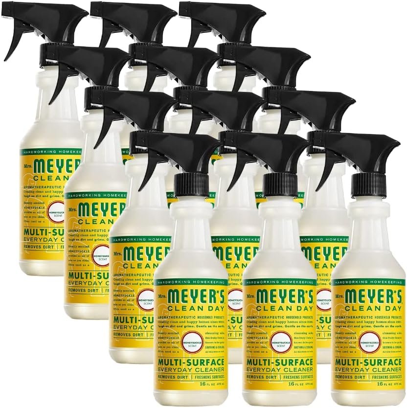 MRS. MEYER'S CLEAN DAY All-Purpose Cleaner Spray, Honeysuckle, 16 Fl Oz. (Pack of 12) - Image 2