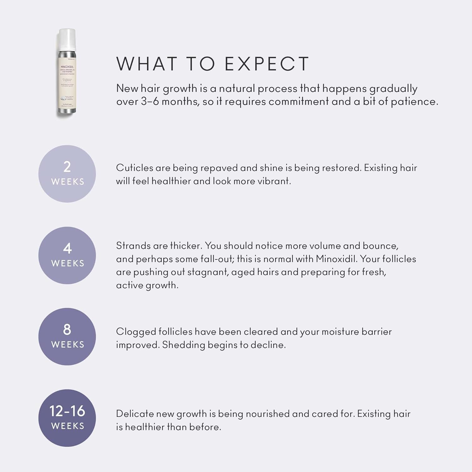 Virtue Flourish Hair Growth Regimen for Women with Minoxidil 5% Foam for Fine or Thinning Hair, Sulfate Free, Color Safe - Image 5