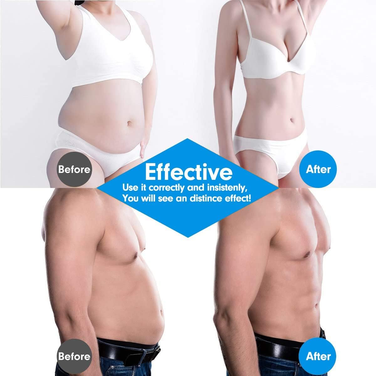 FOPIE Intelligent Wireless Fitness Apparatus, ABS Stimulator, Abdominal Toning Belt Portable Ab Toner Waist Trainer Fitness Trimmer Workout Equipment for Home NFB-6 - Image 8