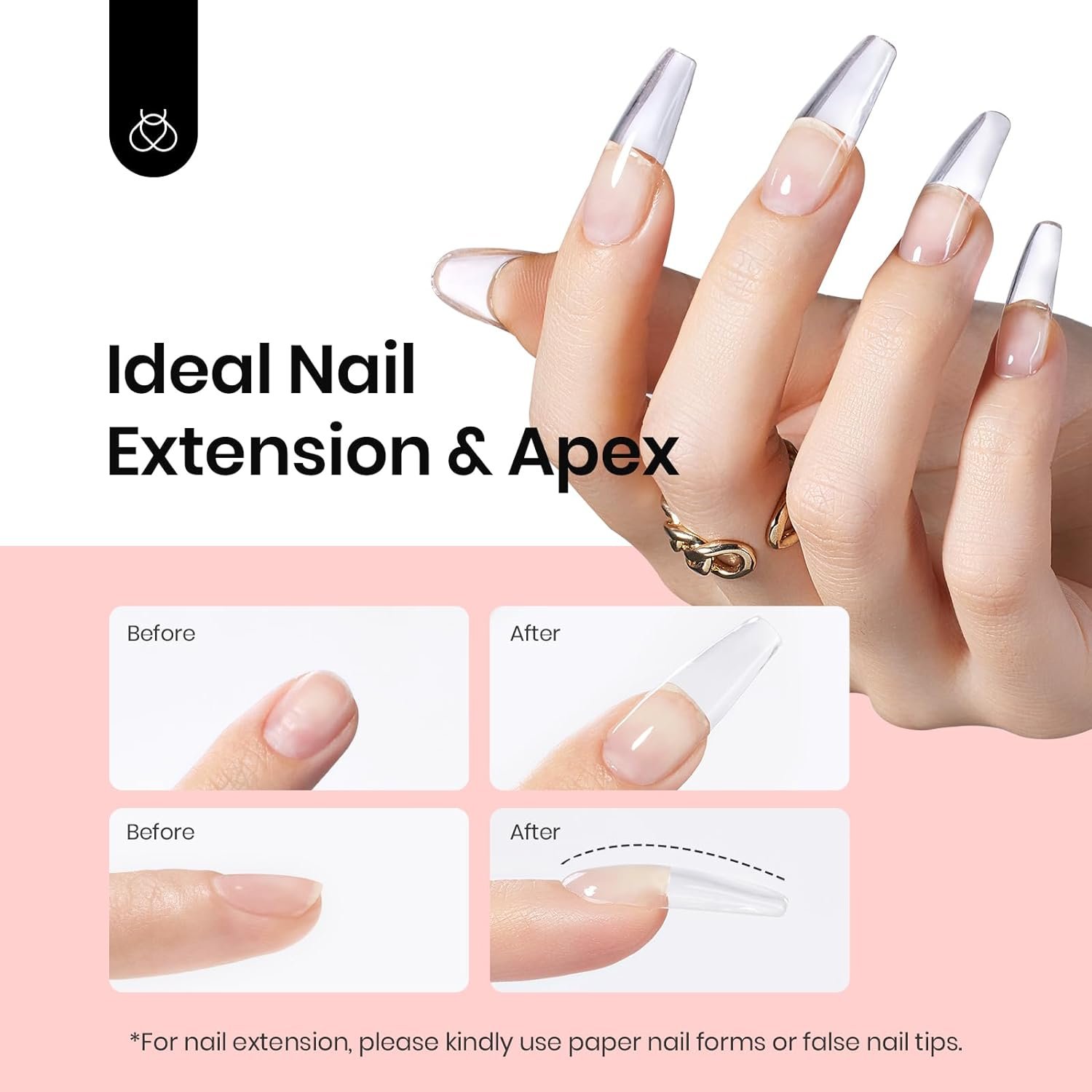 Beetles Builder Gel for Nails-10 in 1 30g *3 Colors Builder Gel Nail Kit Nail Extension Clear Nude Pink Hard Gel Sculpted Gel with Base Top Coat Nail Forms Nail Pen Nail Art Manicure Salon DIY Gift - Image 5