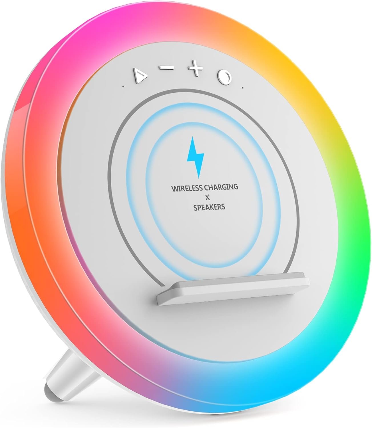 Color Changing Bluetooth Speaker Night Light with Wireless Charging - Gifts for Teens - Image 2