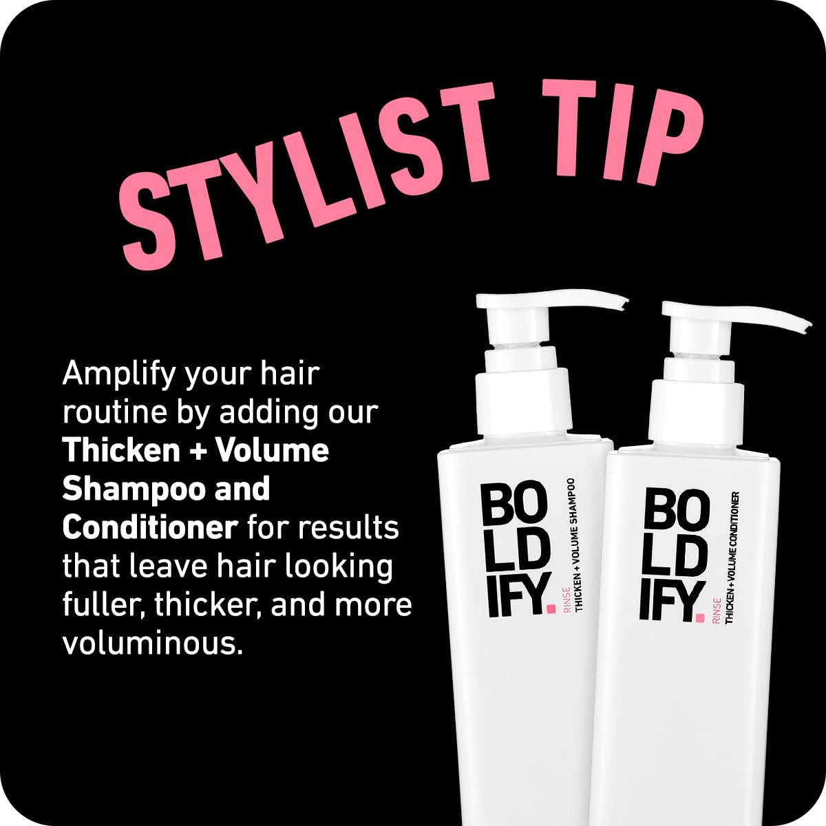 Boldify Leave In Conditioner & Heat Protectant - Hair Serum for Blow Dry and Styling, Nourishing Leave In Serum for Women & Men - Lightweight Thermal Protection to 450F with Biotin - Image 8