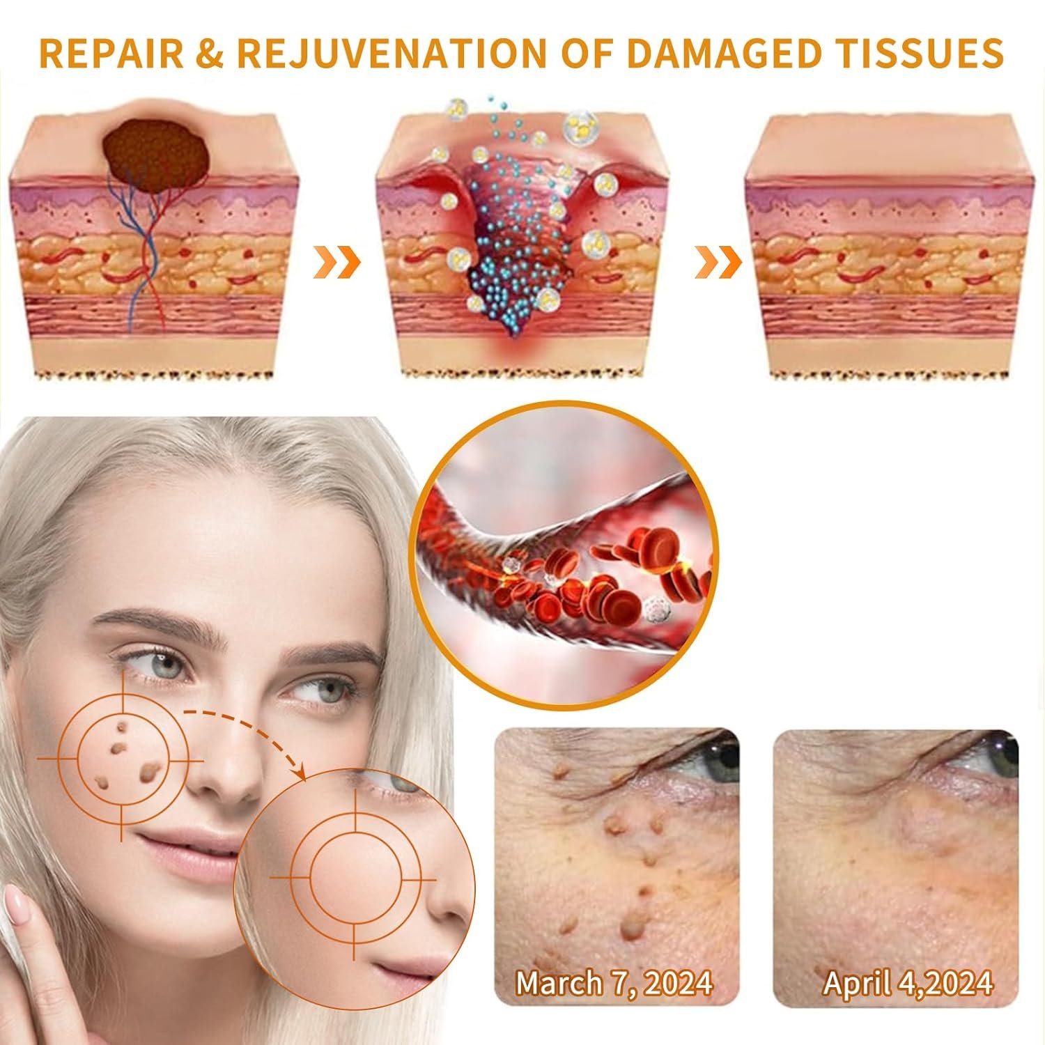 Bee Venom Removal Cream, New Professional Bee Venom Repair Cream Improves The Appearance of Skin, Bee Venom Moisturizing Cream for All Parts of The Body, Suitable for Women & Men, 2 OZ - Image 3