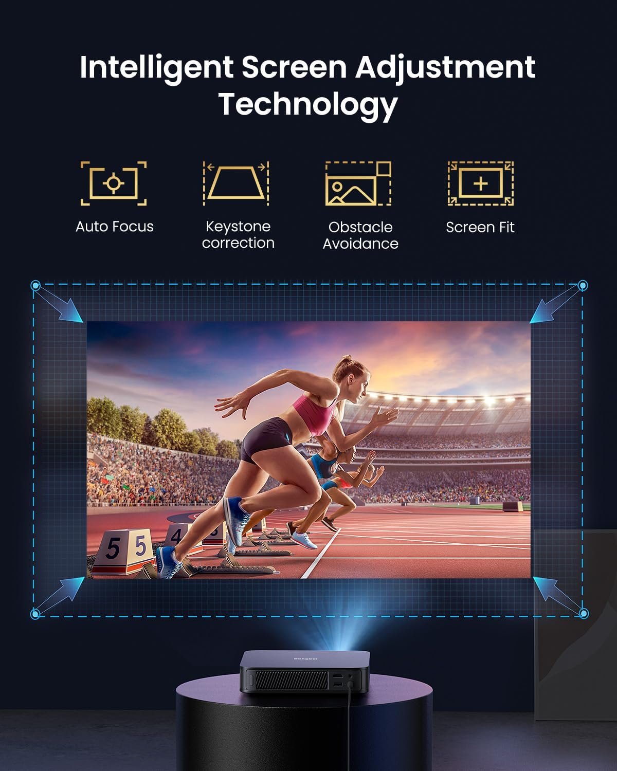 Dangbei Atom Laser Projector, 1200 ISO Lumens, 3D Ready, Official Netflix, 1080p HD with 4K HDR Input, 180" Display, HDR10, 2x5W Dolby Audio Speakers, Home Theater Projector with WiFi and Bluetooth - Image 6