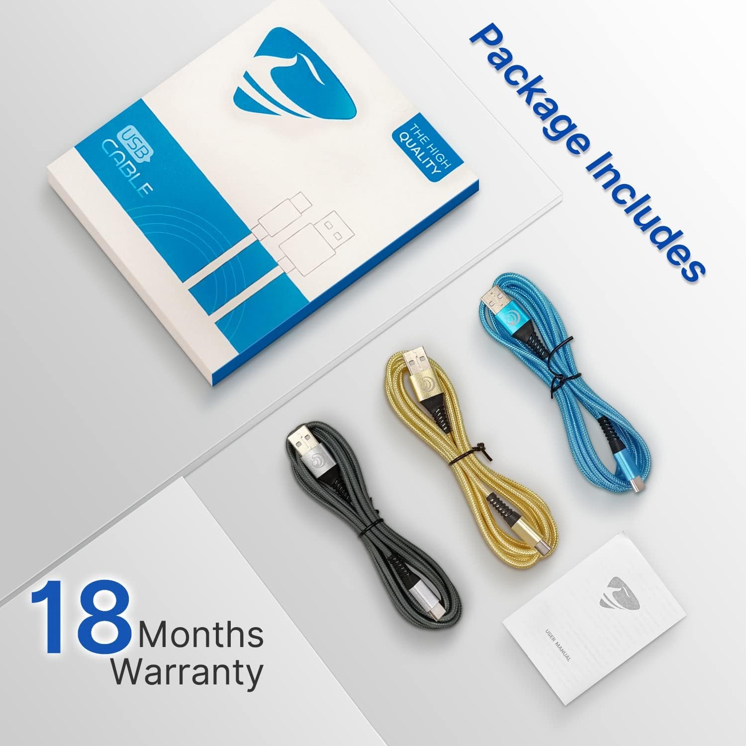 USB C Cable 10FT 3Pack Fast Charging Nylon Braided Long Type C Charger Cable for Samsung Galaxy S24 S23 S22 S21 S10 S9 S8 A02s A03s A11 A12 A13 A14 A21 A22 A32 A42 A53, Tablet, LG, Moto, TCL - Image 10