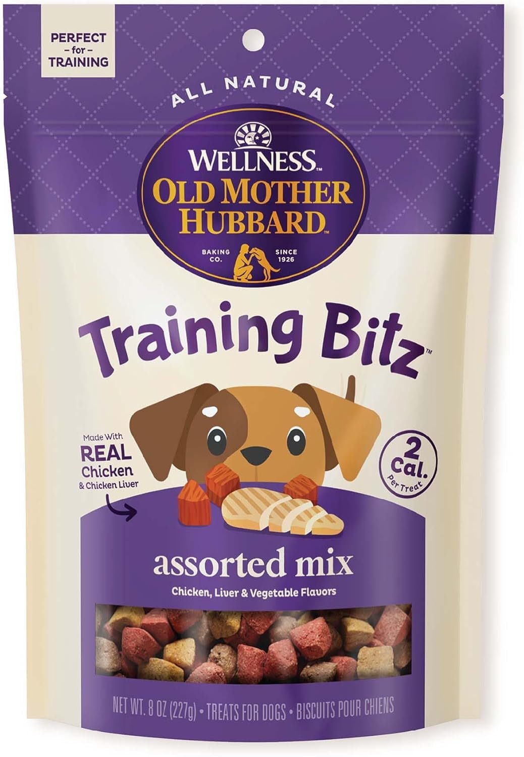 Wellness Old Mother Hubbard Training Bitz Assorted Mix Natural Oven-Baked Biscuits Dog Treats, 8 Ounce Bag - Image 2