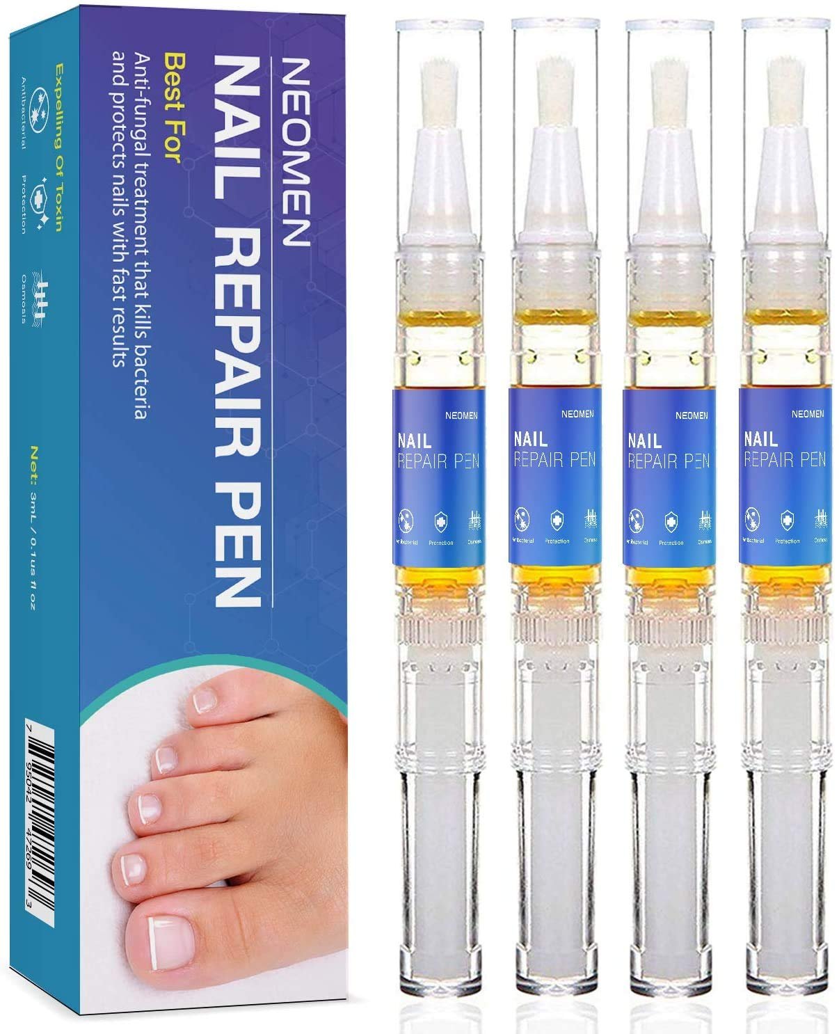 Nail Fungus Treatment Pen, Nail Fungus Treatment for Toenail Pen, Toenail and Nail Care, Nail Support by Neomen (4 Pcs) - Image 2