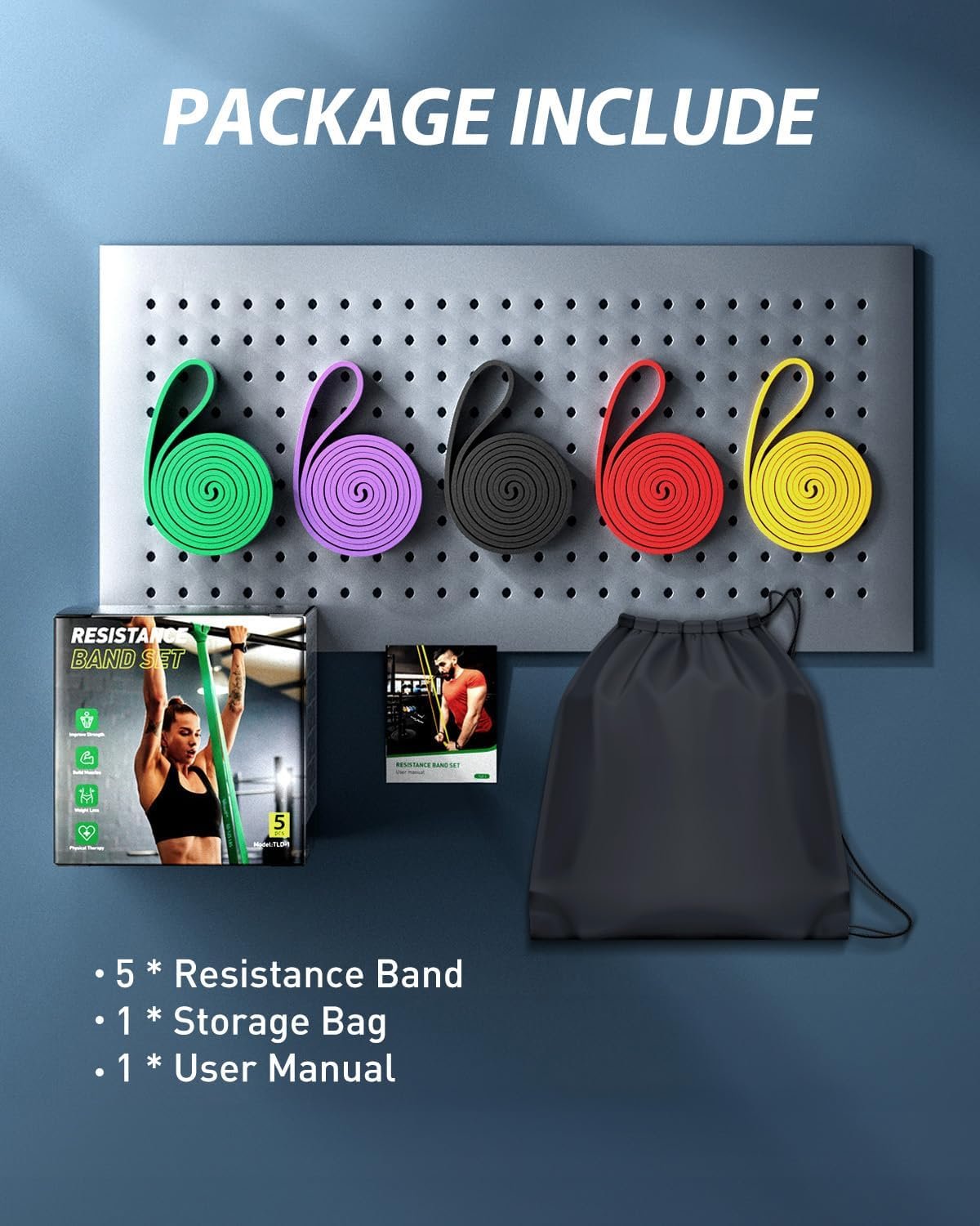 Resistance Bands, Pull Up Exercise Bands, Workout Bands for Fitness Training, Body Stretching, Physical Therapy, Muscle Training - Image 8