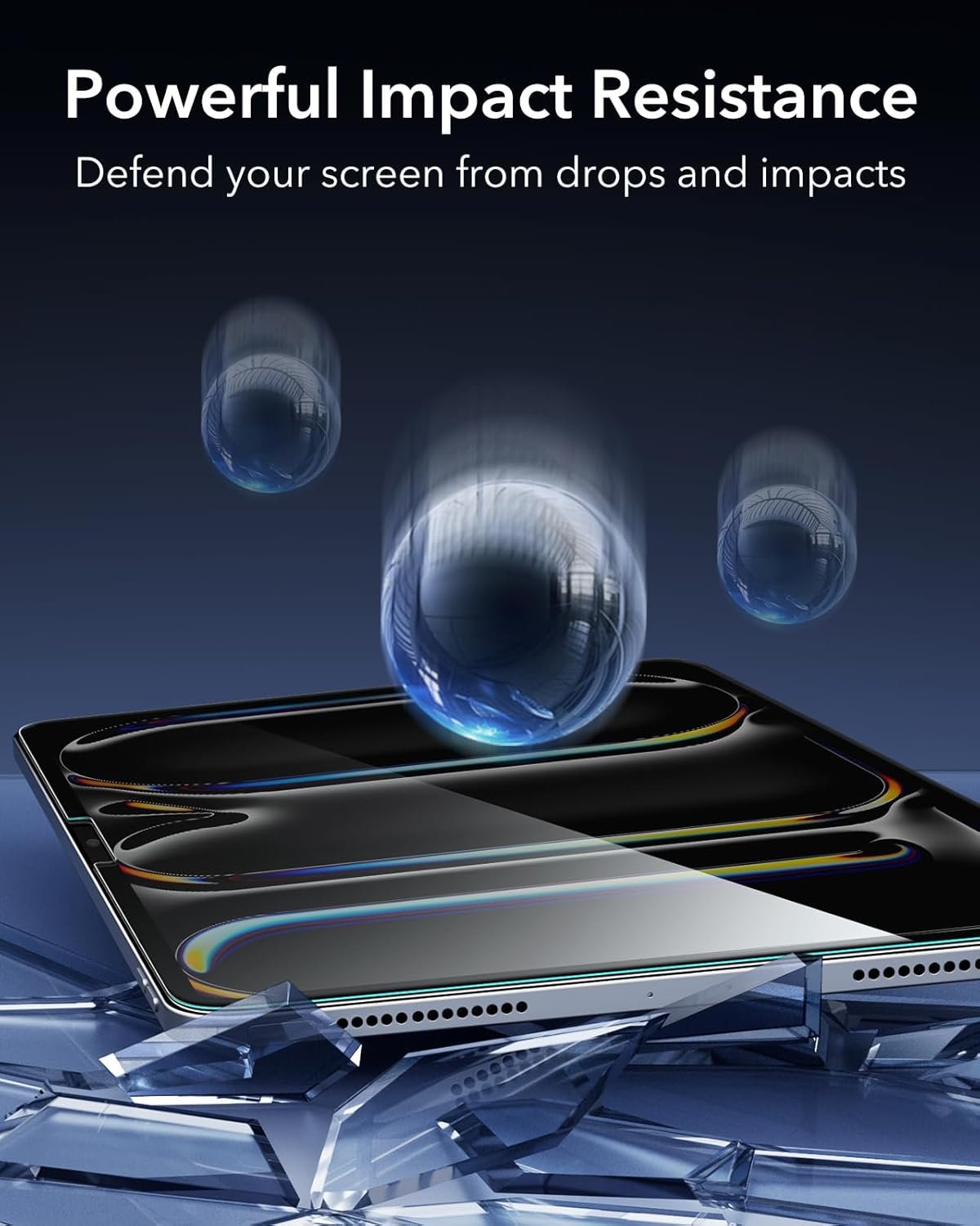 ESR 2 Pack Screen Protector for iPad Pro 13 Inch M4 2024, Tempered Glass Film with Easy Application Tray, Scratch Resistant, HD Clarity - Image 7