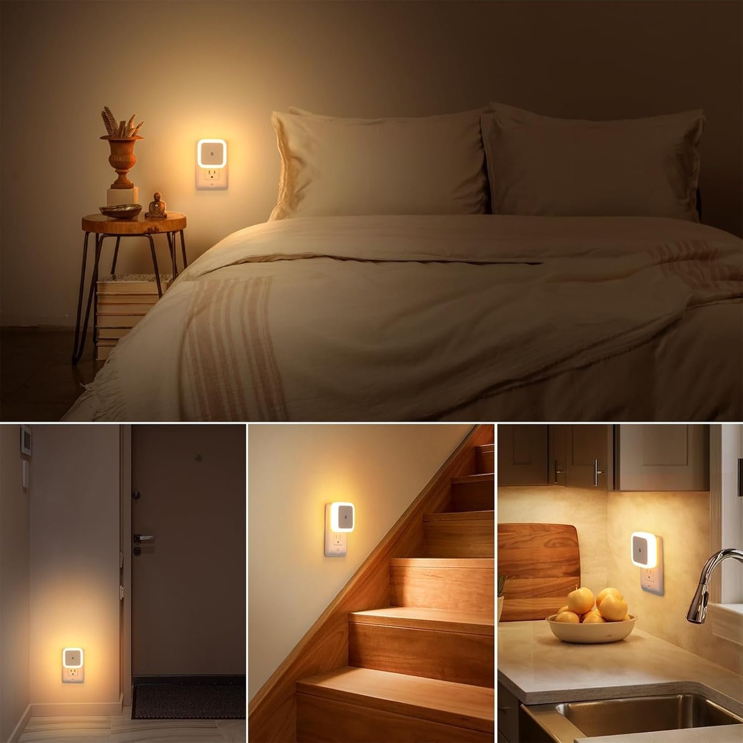 Night Light,Night Lights Plug into Wall 4-Pack,Dusk to Dawn Night Lamp Led Night Light, for Kids Bedroom, Bathroom, Hallway,Night Light with Multiple Colors for Mood Lighting (A, one Size) - Image 6
