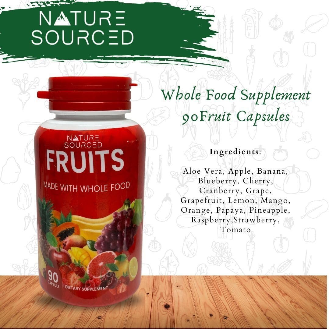 Whole Food Supplement containing Superfood Fruits and Vegetables for Women, Men, and Kids - 90 Fruit Capsules, 90 Veggie Capsules - 1 Complete Set, Red & Green - Image 4