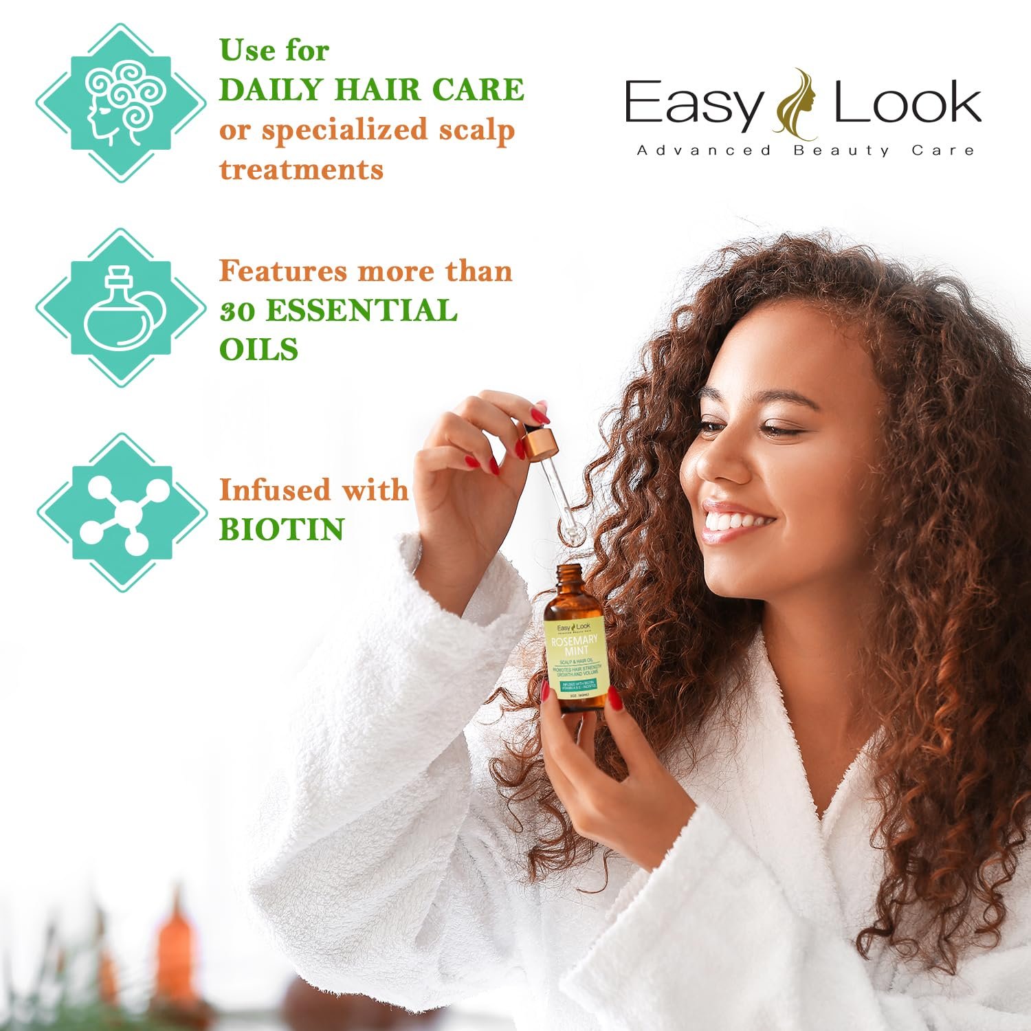 Rosemary Mint Scalp & Hair Strengthening Oil for All Hair Types, 2 Ounce - Image 5