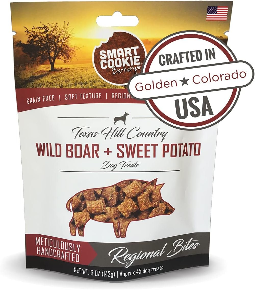 Smart Cookie All Natural Dog Treats - Wild Boar & Sweet Potato - Training Treats for Dogs with Allergies, Sensitive Stomachs - Soft Dog Treats, Chewy, Grain Free, Human-Grade, Made in USA - 5oz Bag - Image 2