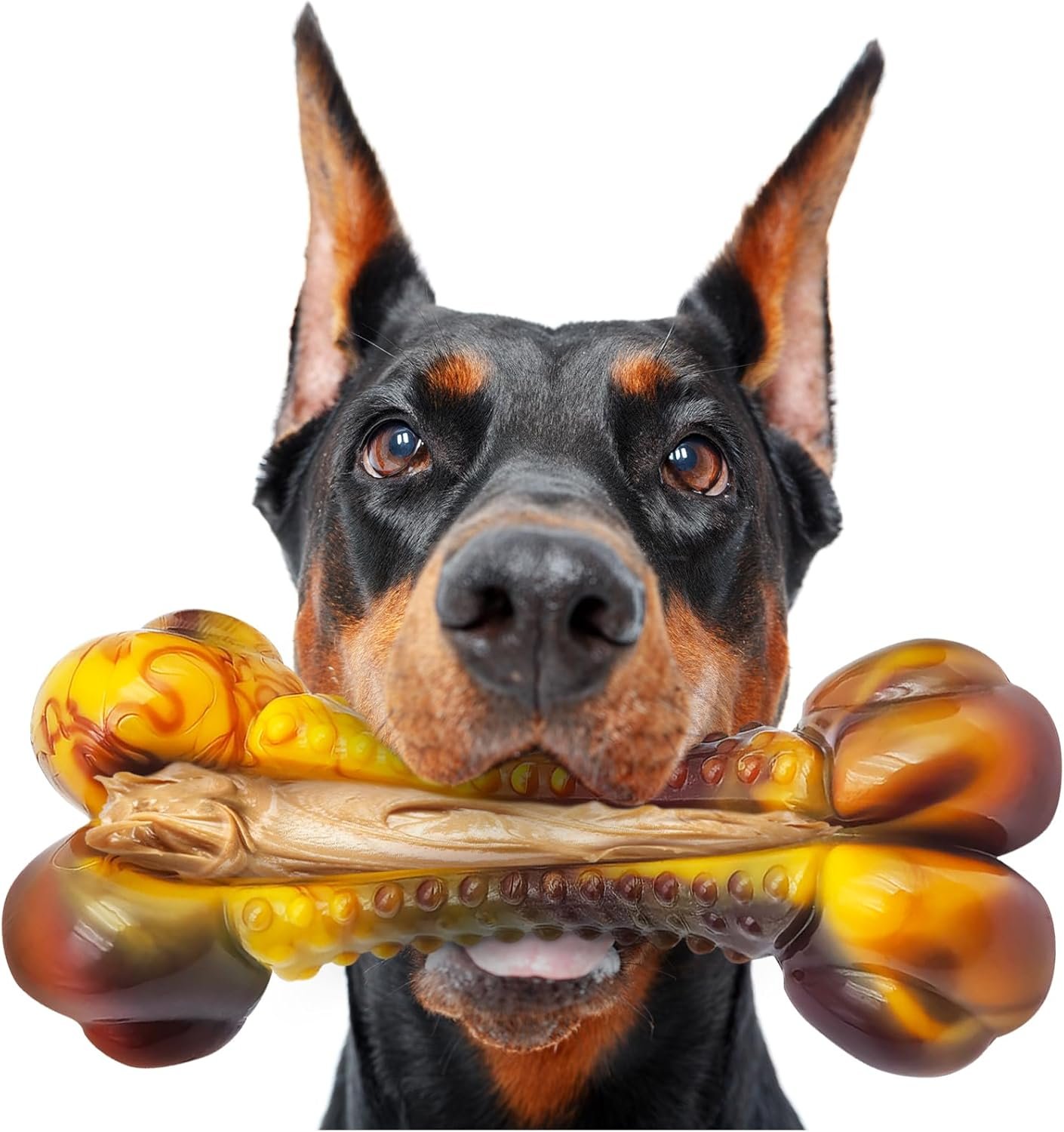 Dog Chew Toys for Aggressive Chewers Indestructible Dog Toys for Large Dogs Medium Small Breed, Tough Nylon Interactive Durable Chew Toy for Dog Teething Bacon Flavor, Best Gift&Keep Them Busy - Image 2