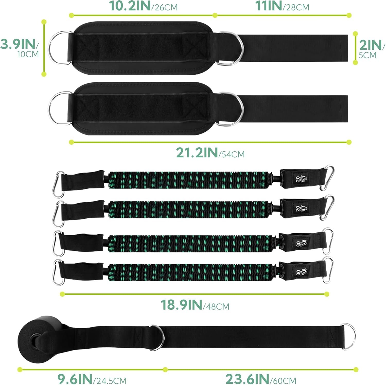 Ankle Resistance Bands with Cuffs, Glute Kickback Ankle Strap Set for Kickbacks/Hip/Glute Home Workout equipment - Image 7