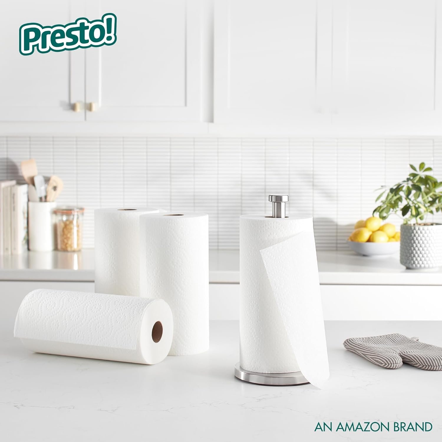 Amazon Brand - Presto! Flex-a-Size Paper Towels, 158 Sheet Huge Roll, 12 Rolls (2 Packs of 6), Equivalent to 38 Regular Rolls, White - Image 6