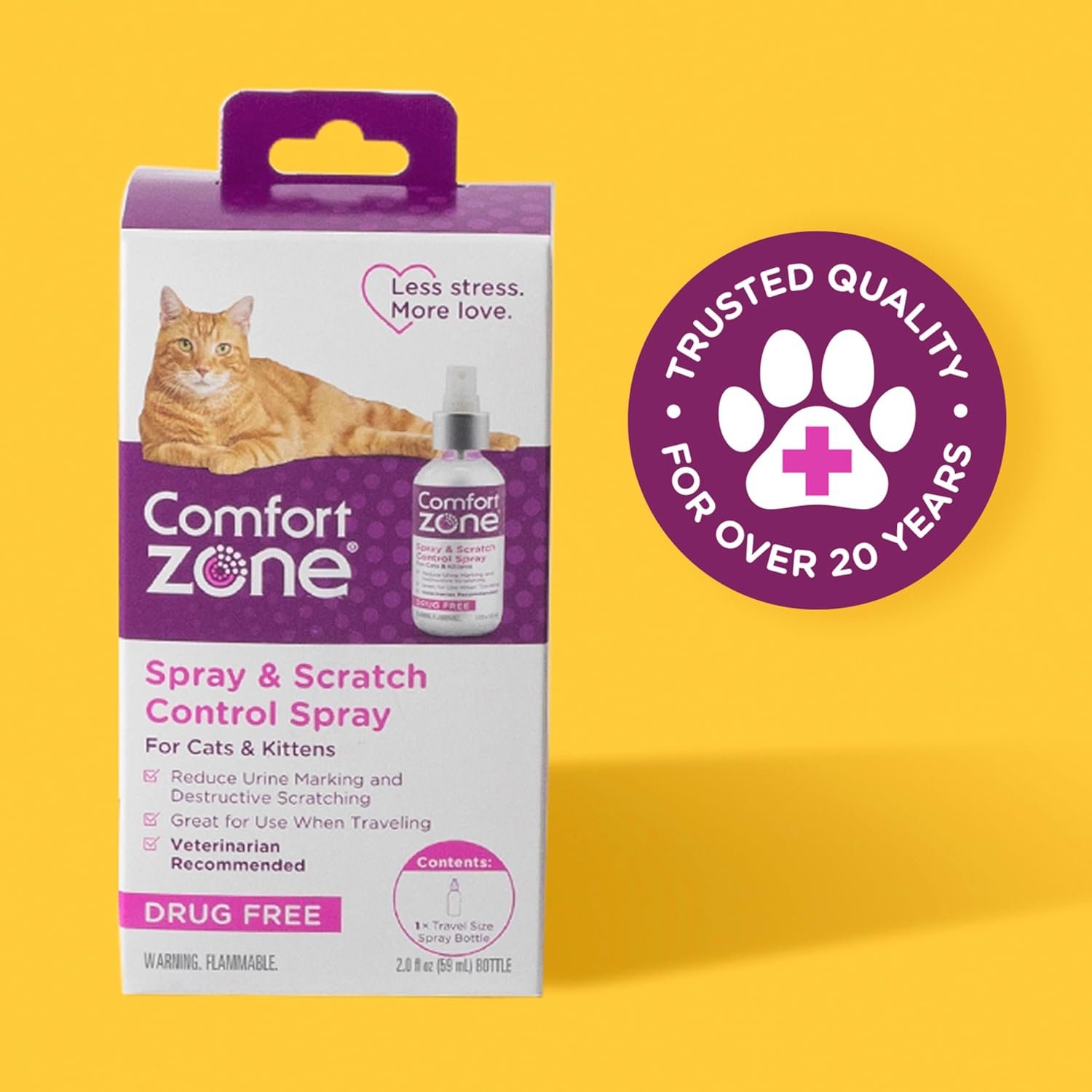 Comfort Zone Cat Calming Spray: Travel Size (2oz) - Image 7