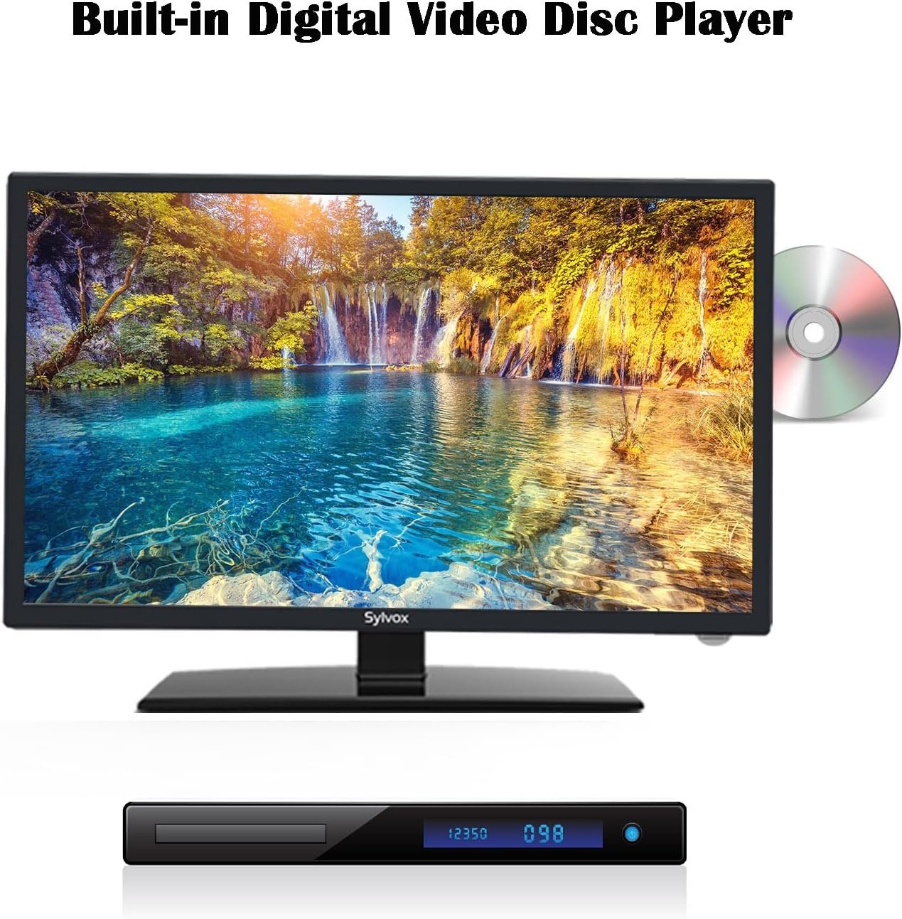 SYLVOX 27 Inch Smart TV 12/24 Volt TV 1080P FHD RV TV Android 11.0 Built-in Digital Video Disc Player with WiFi, Wireless Connection and Digital Noise Reduction Function - Image 3