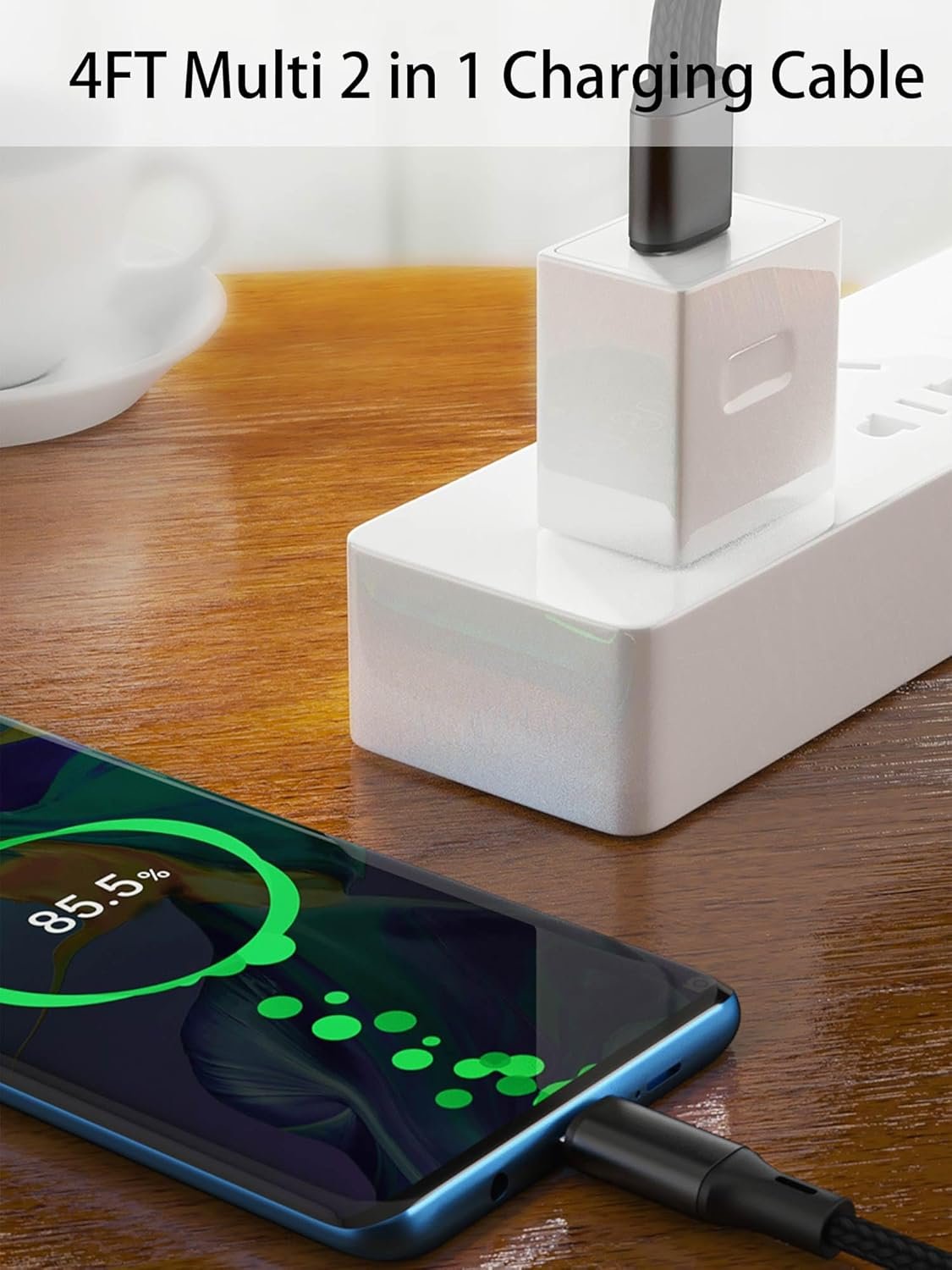 Awnuwuy Multi IP USB Cable 4FT,2 in 1 Multiple i-Phone USB Cable,3A USB Charger,Nylon Cord,USB A to Double IP Port, Compatible with Phone 14 Pro Max 14 Plus 14 Pro 13 Pro Max 12 11 Pro Max XR X - Image 5