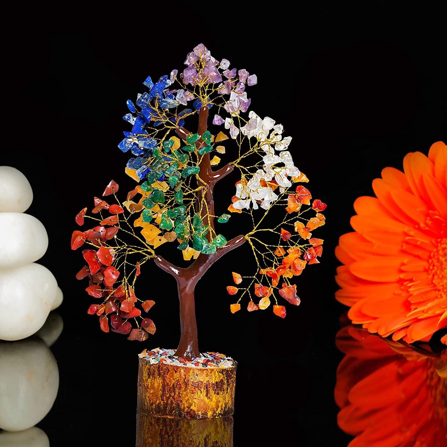 Chakra Tree - 7 Chakra Tree- Chakra Decor - Tree of Life Chakra Stones - Meditation Decor - Gemstone Tree - Crystals and Gemstones - Crystal Tree for Positive Energy - Crystal Decorations for Home - Image 7