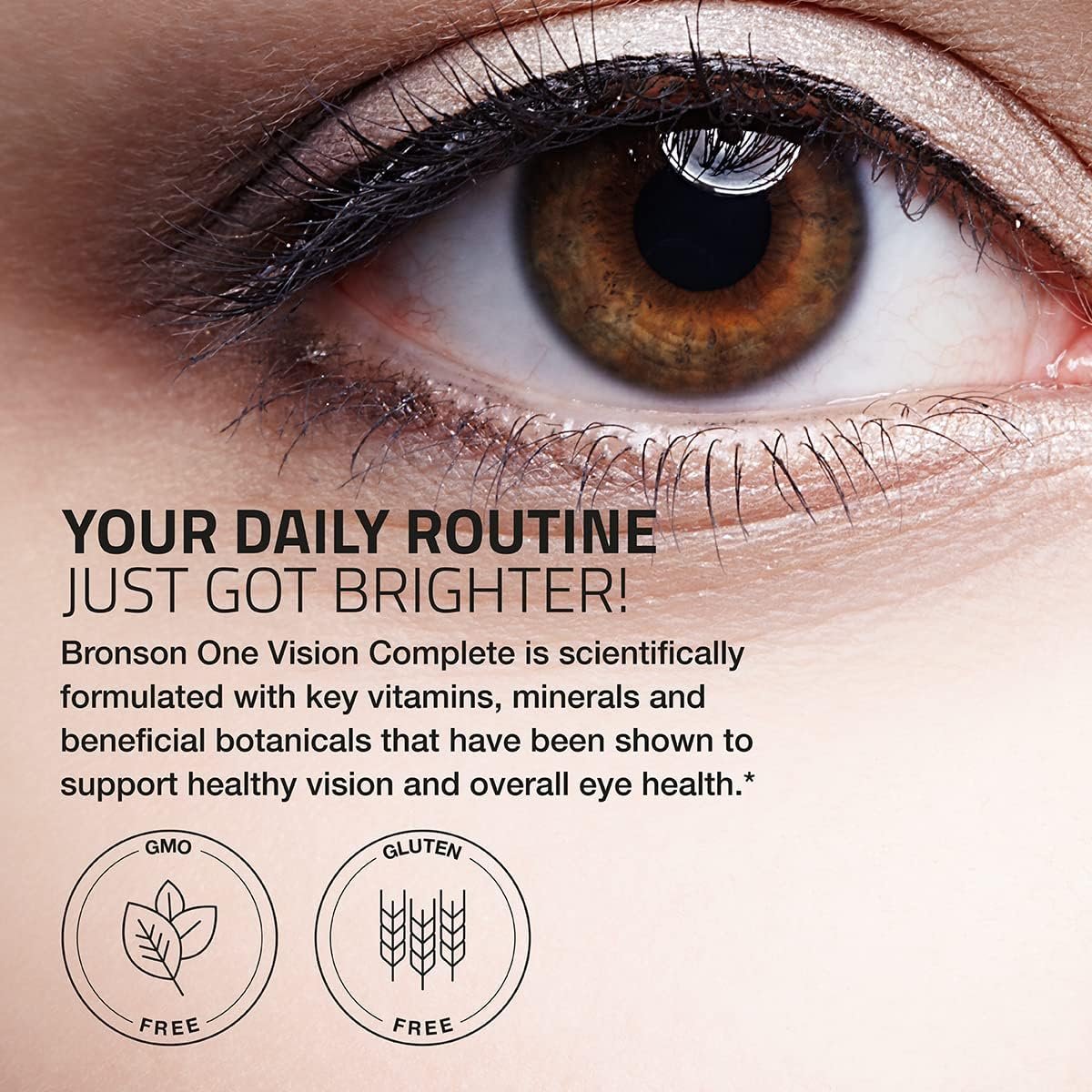 Bronson ONE Daily Vision Complete Eye Health Support Multivitamin Multimineral Supplement Formula, 180 Tablets - Image 5