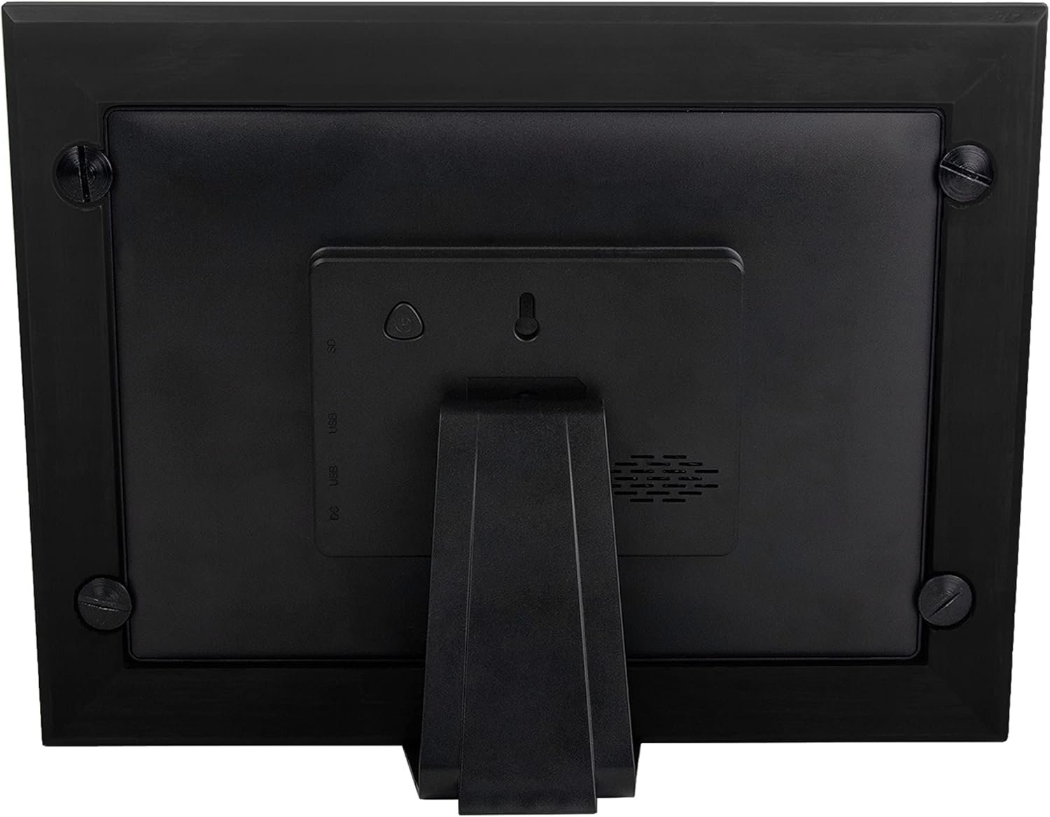 Brookstone PhotoShare 8” Smart Digital Picture Frame, Send Pics from Phone to Frames, WiFi, 8 GB, Holds 5,000+ Pics, HD Touchscreen, Premium Black Wood, Easy Setup, No Fees - Image 8