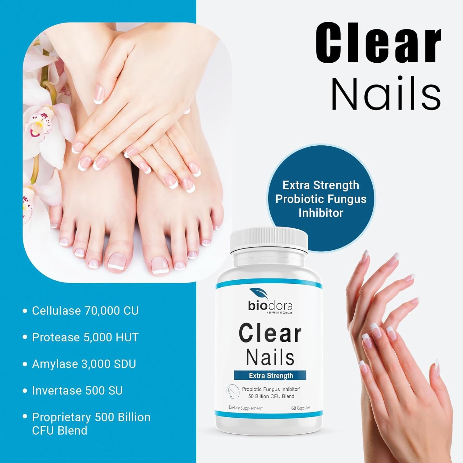 Clear Nails - Extra Strength - Probiotic Fungus Inhibitor - 50 Billion CFU - Image 4