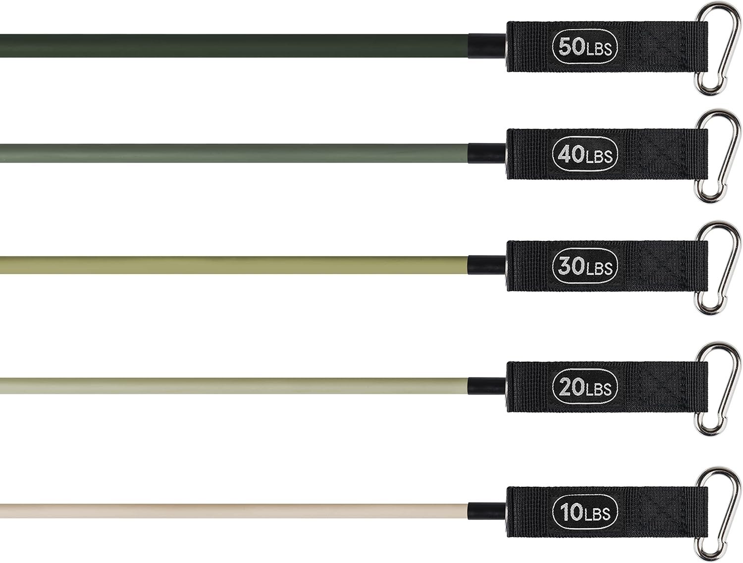 Retrospec Train Resistance Bands Set (5pc) Workout Bands w/Handles, Door Anchor, Carry Bag for Women & Men - Image 3