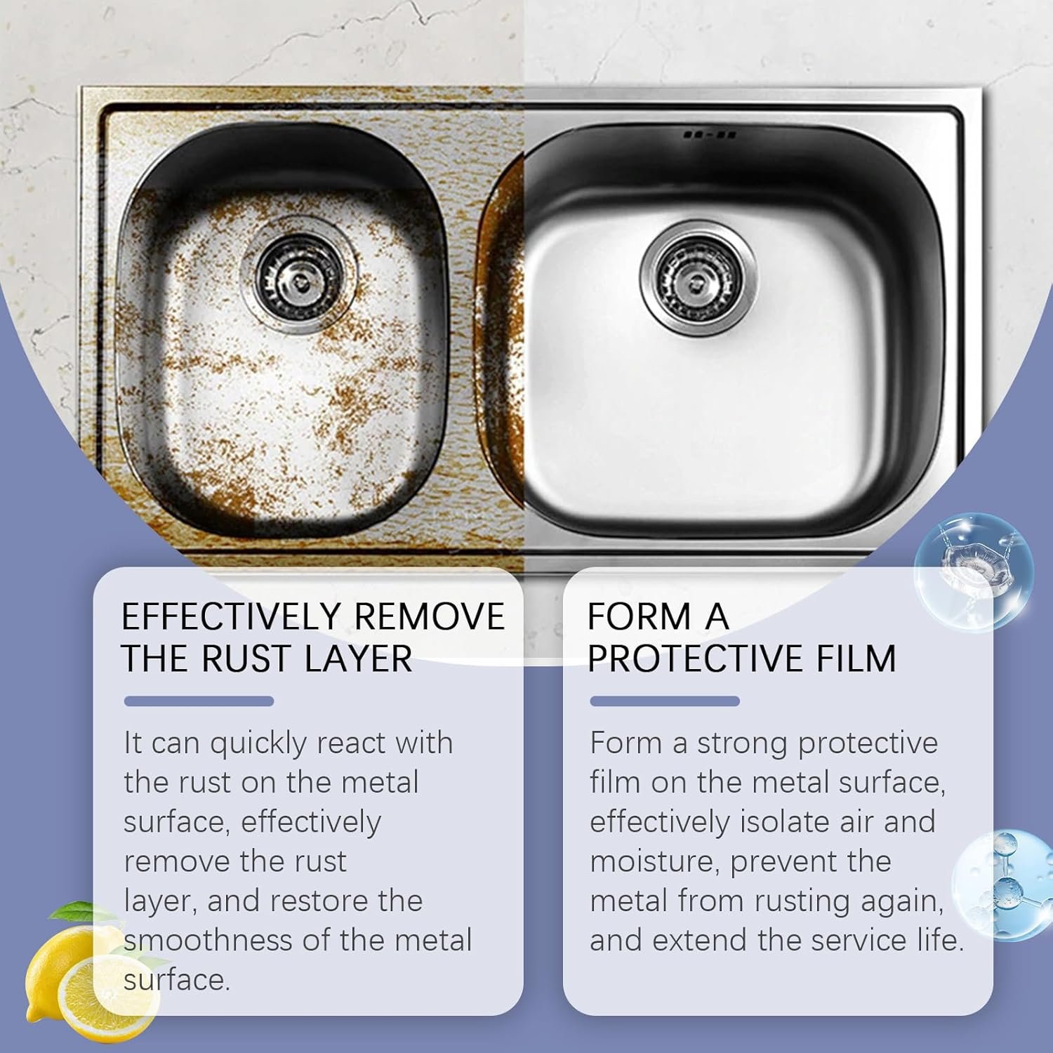 Heavy-Duty Metal Rust Remover,Rust Remover,Rust Remover for Metal,Metal Rust Removal,Heavy Duty Rust Remover,Car Rust Cleaner,Powerful Metal Rust Remover (1pcs) - Image 7