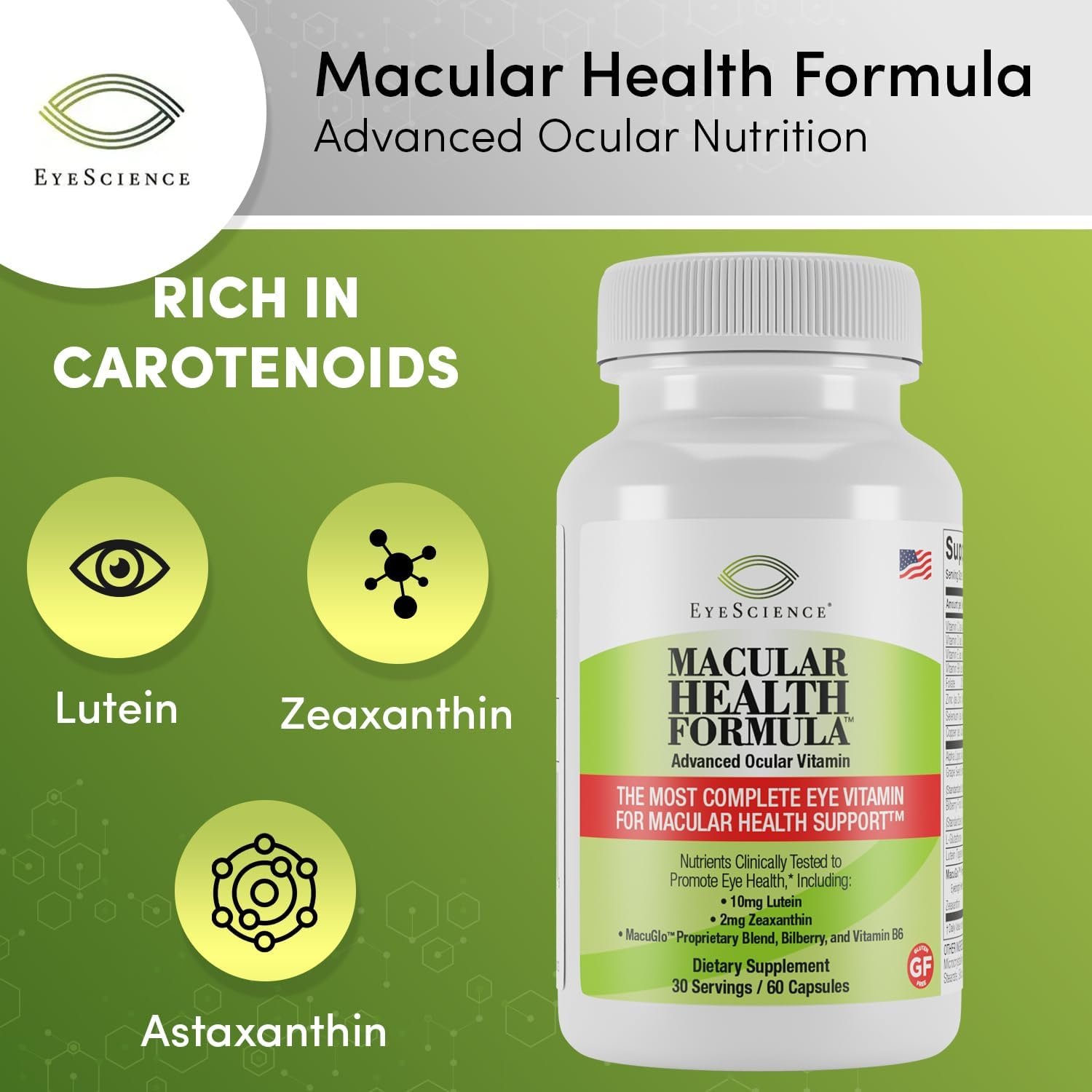 Macular Health Beyond AREDS2 Formula, Advanced Ocular Vitamin - Containing Lutein, Zeaxanthin, Bilberry, and Vitamins C, D, E, and B6 (30 Day Supply) - Image 4