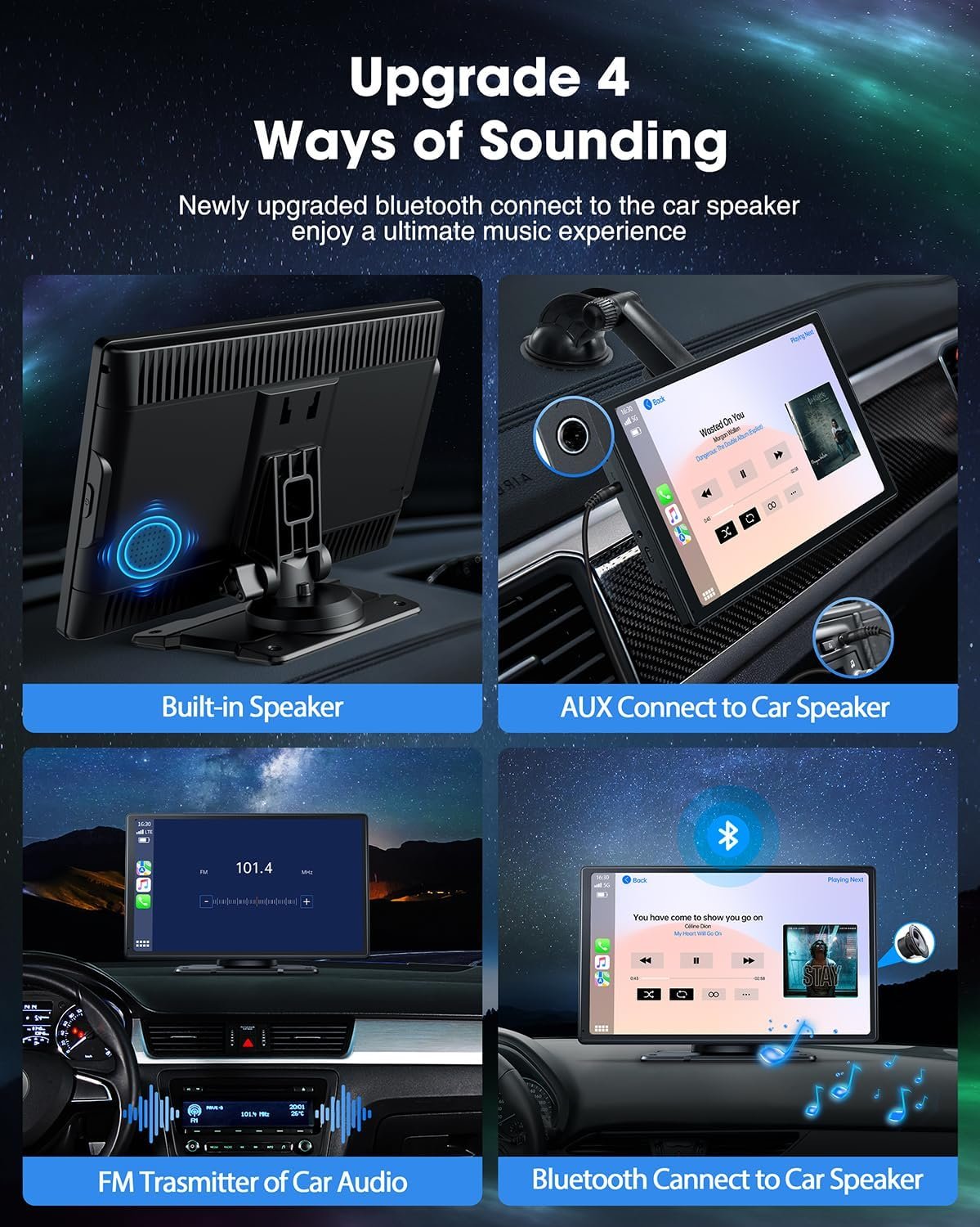 9-Inch Wireless Car Stereo with Carplay, Backup Camera, GPS Navigation, Android Auto - by LAMTTO - Image 7