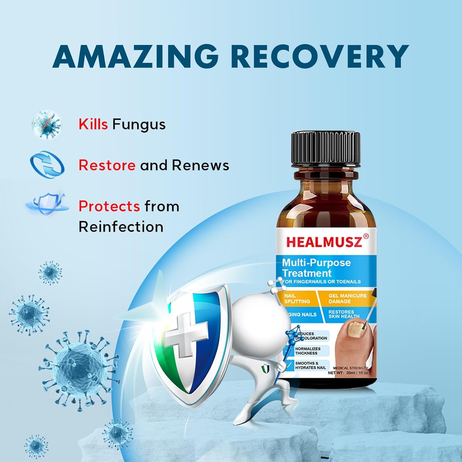 Toenail Fungus Treatment,Toe Fungus Nail Treatment Extra Strength Fast Acting, Toe Fungus Treatment for Toenail, Toenail Fungus Treatment Extra Strength. (2Pcs) - Image 8