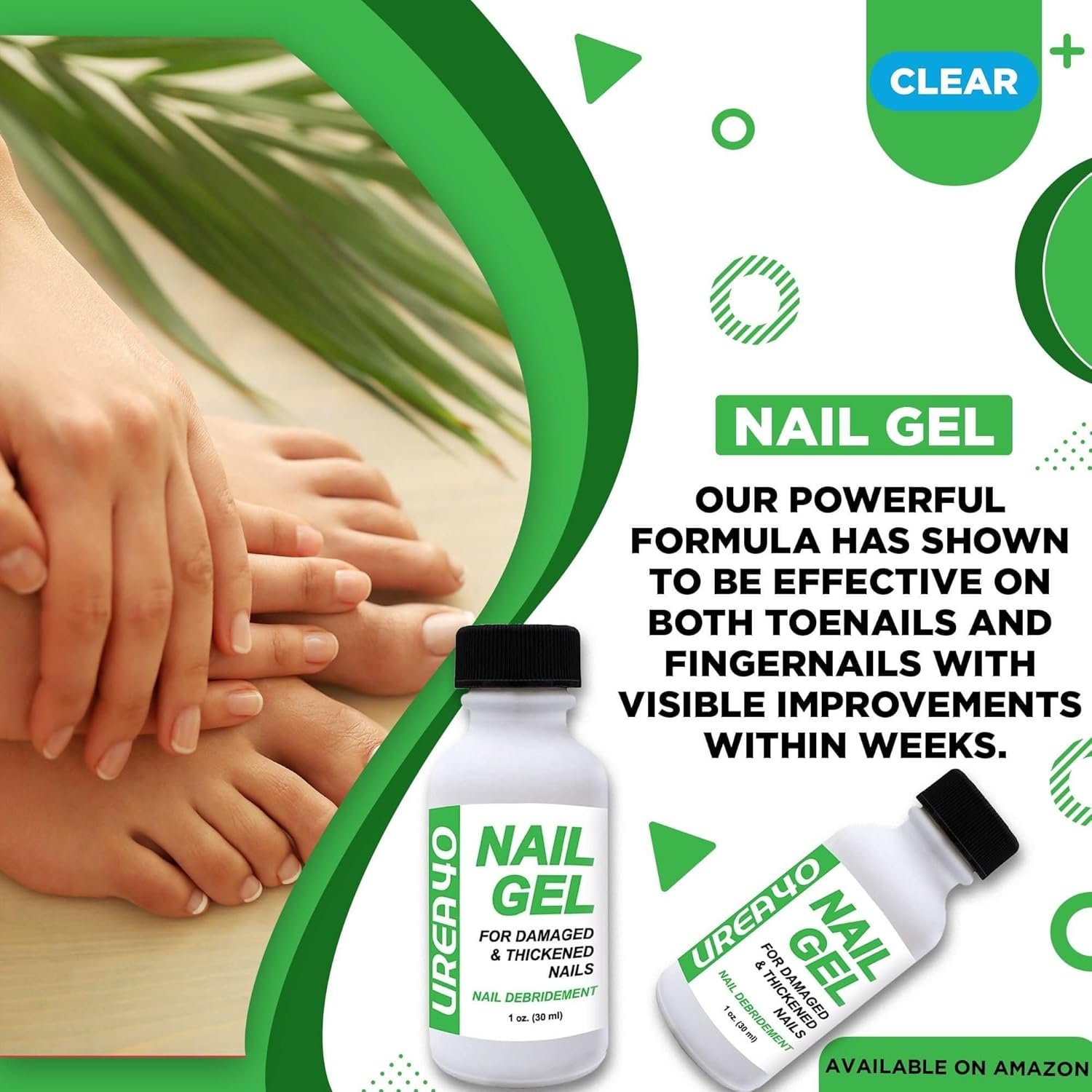 Urea Nail Gel - Softens Cracked Heel Calluses & Thick Toenails - Repairs Fungal Damaged, Yellow, Discolored Nails – Highly Effective & Quick-Dry Fingernails & Toenail Fungus Treatment | Made in USA - Image 5