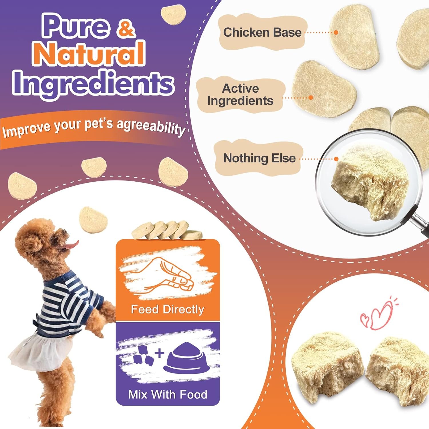 Probiotics for Dogs, Freeze-Dried Dog Probiotics and Digestive Enzymes, Plus Omega-3 for Itchy Skin, 3-in-1 Prebiotics for Digestive Health, Dog Vitamins and Supplements for Immune Health, 120 Bites - Image 8