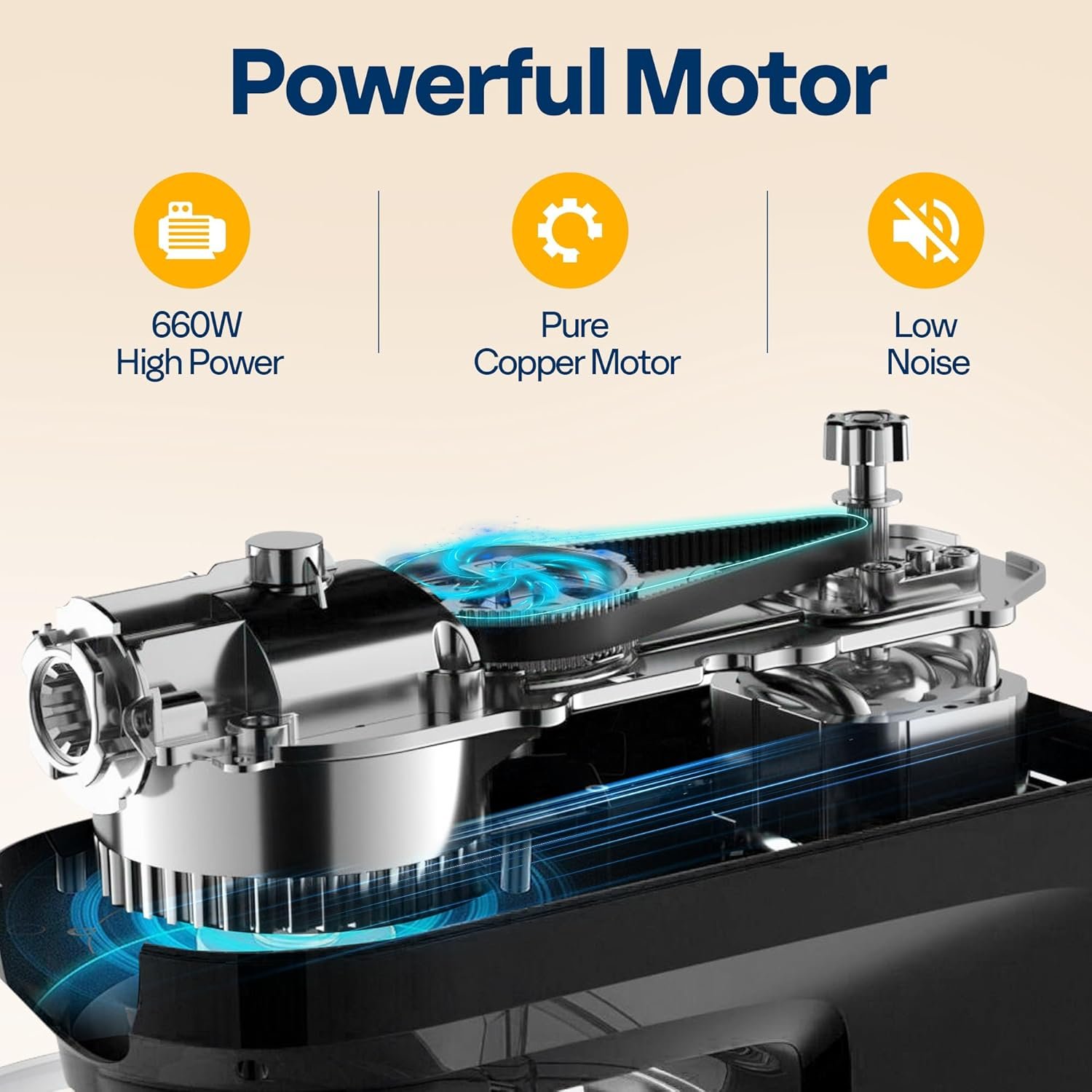 VIVOHOME 9 in 1 Multifunctional Stand Mixer with Fermentation, 6 Speed 7.5 Quart Kitchen Electric Food Mixer with Timer, Meat Grinder, Juice Blender, Vegetable Slicer, Pasta and Cookie Maker, Black - Image 8