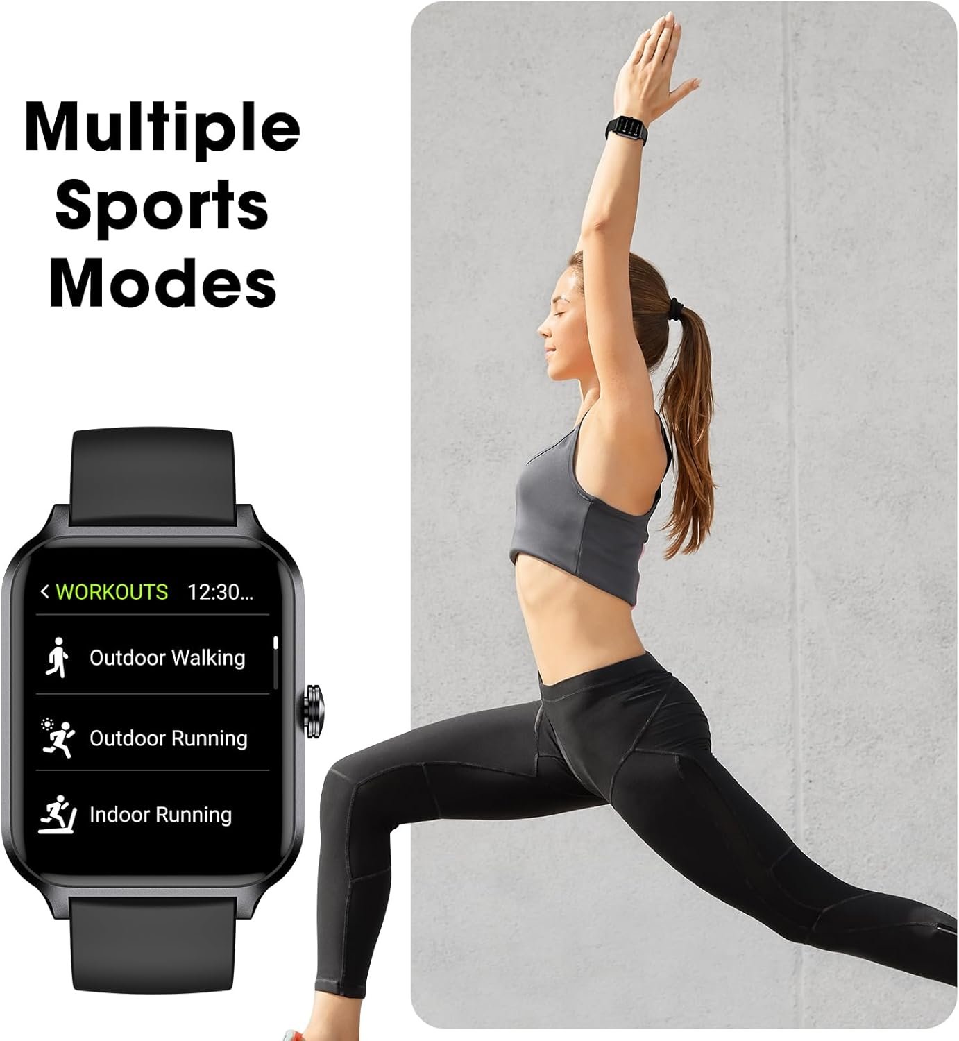 Smart Watch, IP68 Waterproof Fitness Tracker with Heart Rate, SpO2 and Sleep Monitor, Pedometer Fitness Watch for Women Men, Step Counter, Smartwatch Compatible with iOS Android Phones - Image 4