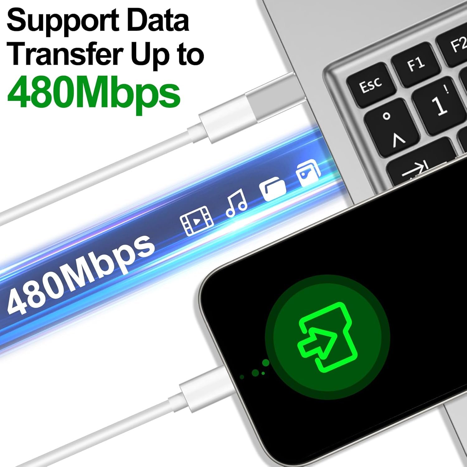 𝟒𝐏𝐚𝐜𝐤 𝐔𝐩𝐠𝐫𝐚𝐝𝐞𝐝 Lightning to USB C Adapter for iPhone 16/15 Pro Max/Plus,Samsung S24,iPad,Nintendo Switch,Support Charging,Not for Audio,Type C Charger Connector,for iPhone 16/15 Charger - Image 6