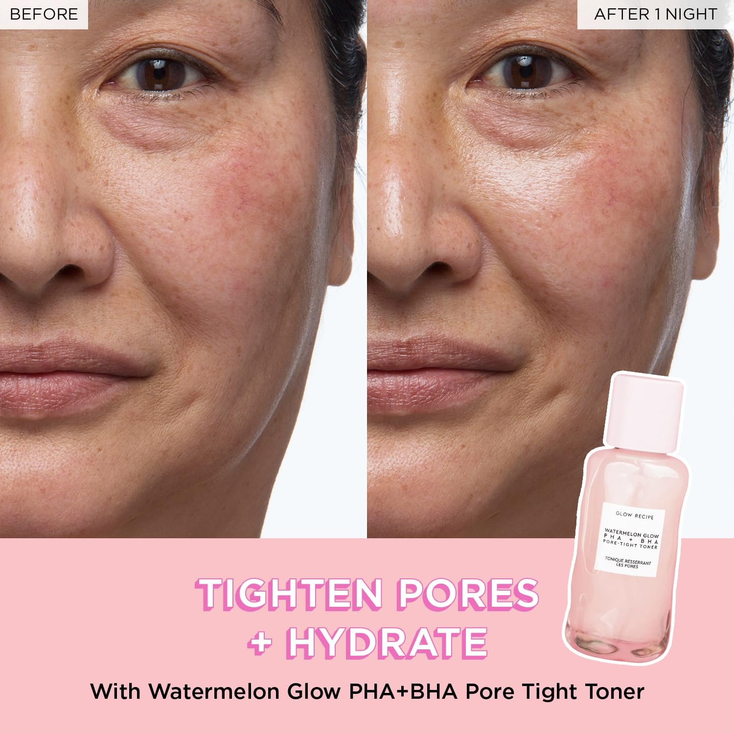 Glow Recipe Real Glass Skin Kit - PHA + BHA Face Toner & Gentle Face Exfoliant (40 ml) + Pink Juice Hydrating Face Moisturizer with Hyaluronic Acid (50 ml) + Niacinamide Dew Drops Face Serum (15 ml) - Image 4