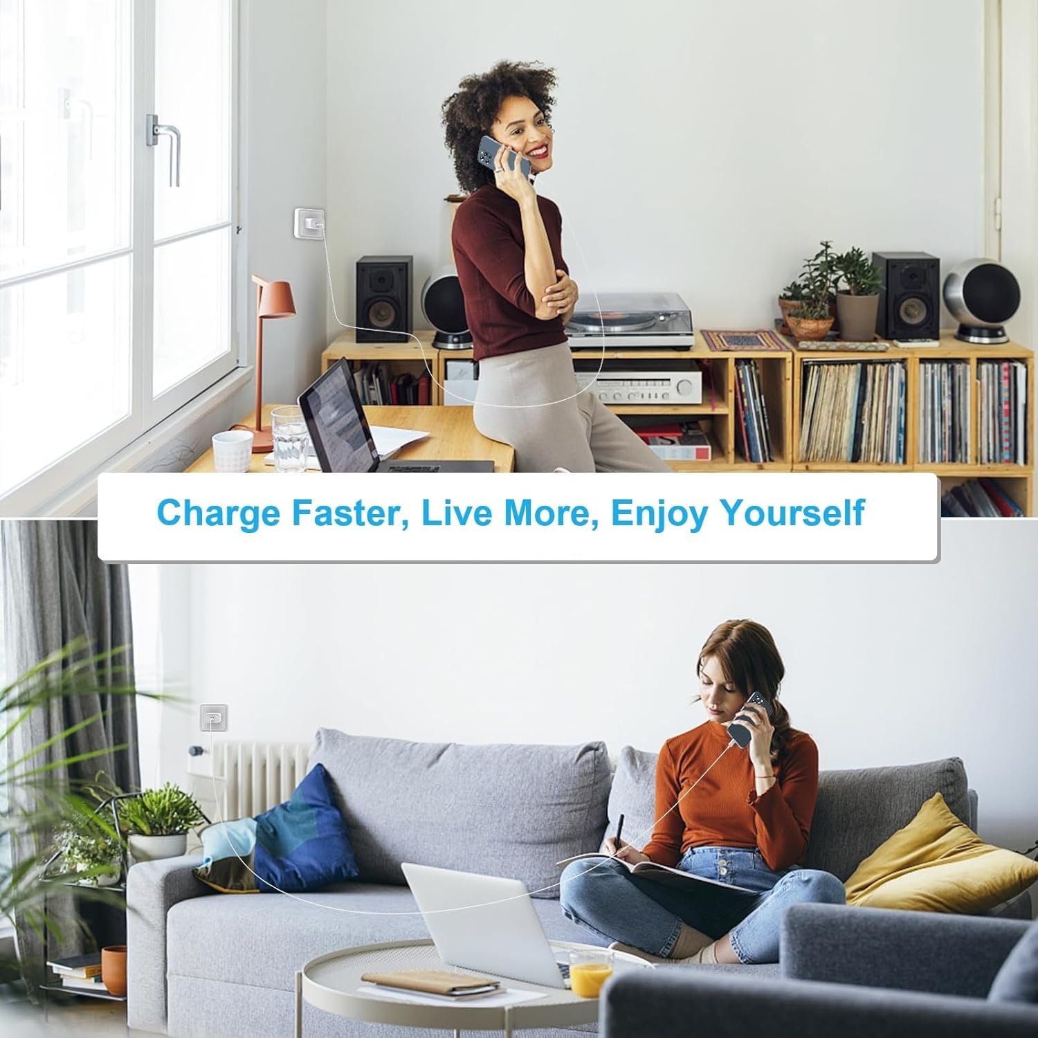 iPhone 16 Pro Max Charger Fast Charging, 2 Pack 20W Type C Fast Charger Block with 2 Pack 6FT USB C to C Cable Compatible for iPhone 16/16 Plus/16 Pro/16 Pro Max/15/15 Plus/15 Pro Max/15 Pro Max - Image 8