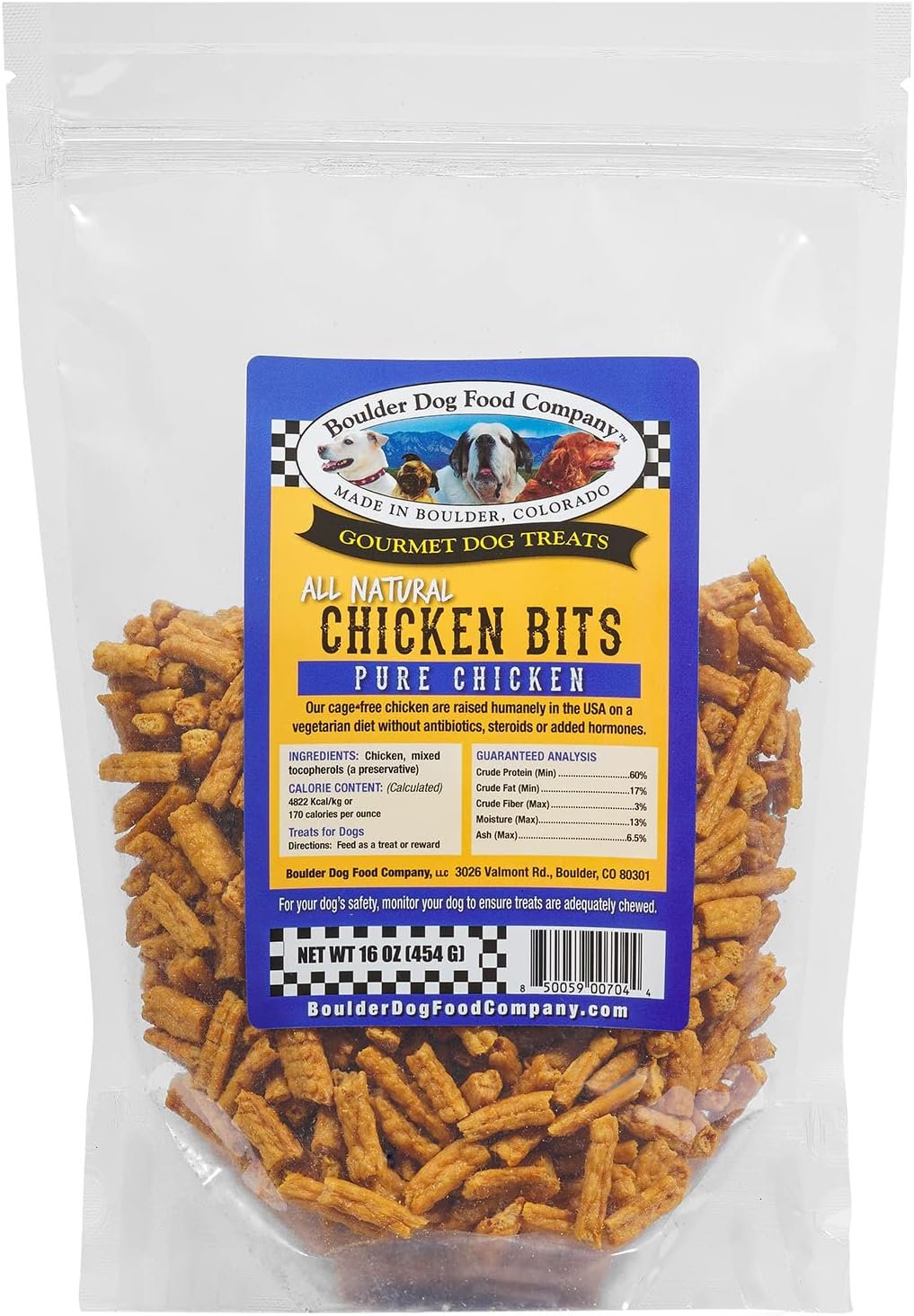 Chicken Bits: Pure Chicken Dog Treats - All Natural Treats for Dogs. Vet Approved, Limited Ingredients, Grain Free, Healthy & Nutritious Treats for Dogs (Chicken, 16oz) - Image 2