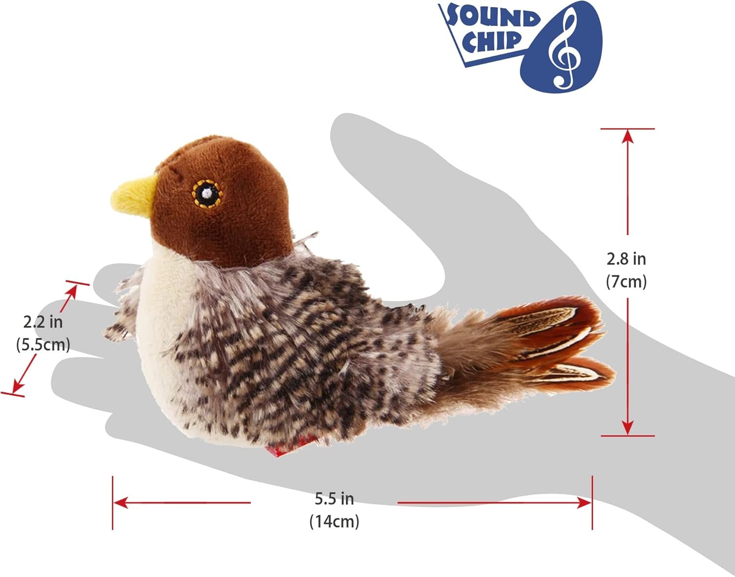 Gigwi Interactive Electronic Cat Toy (Not Flapping), Automatic Chirping Bird Cat Toy Squeaky with Feather Tail, Melody Chaser Toy Bird for Cats to Play Alone, Play and Squeak Kitten Toy for Boredom - Image 3