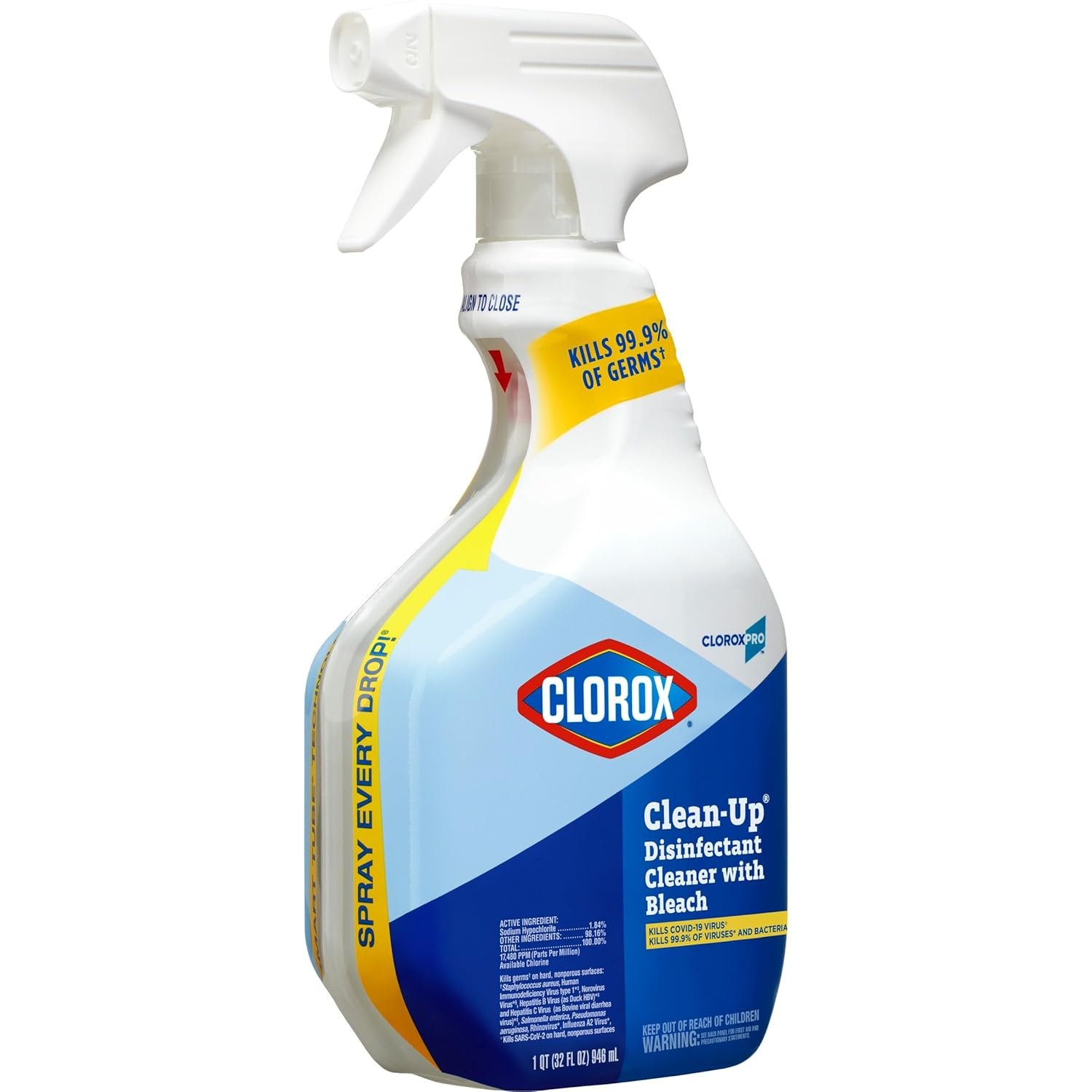 CloroxPro Clorox Clean-Up Disinfectant Cleaner with Bleach Spray, 32 Ounces Each (Pack of 9) (35417) - Image 9