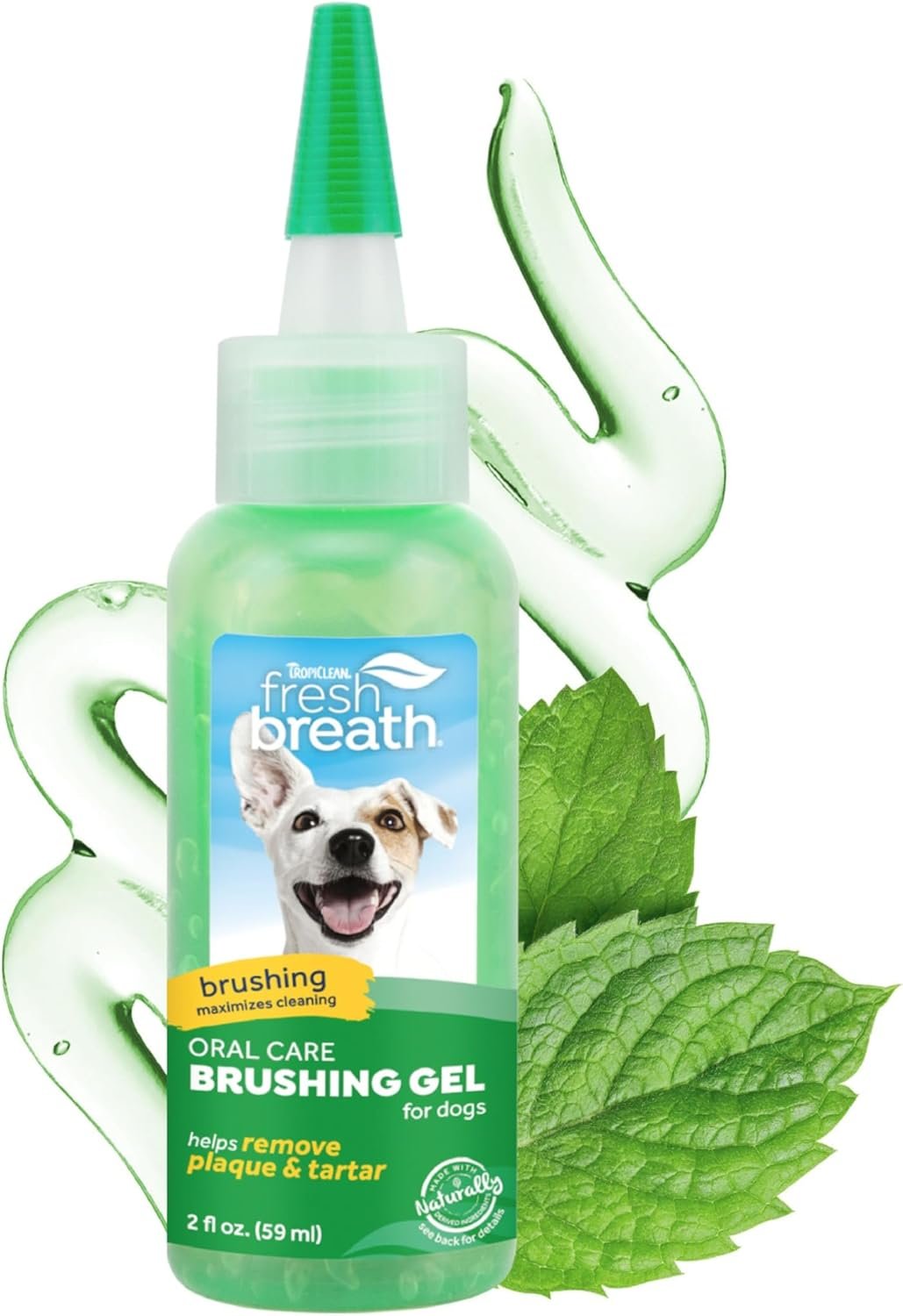 TropiClean Oral Care Brushing Gel for Dogs & Cats| Dog Toothpaste | Pet Dental Gel | Dog Teeth Cleaning Use with Pet Toothbrush | 2 oz - Image 2
