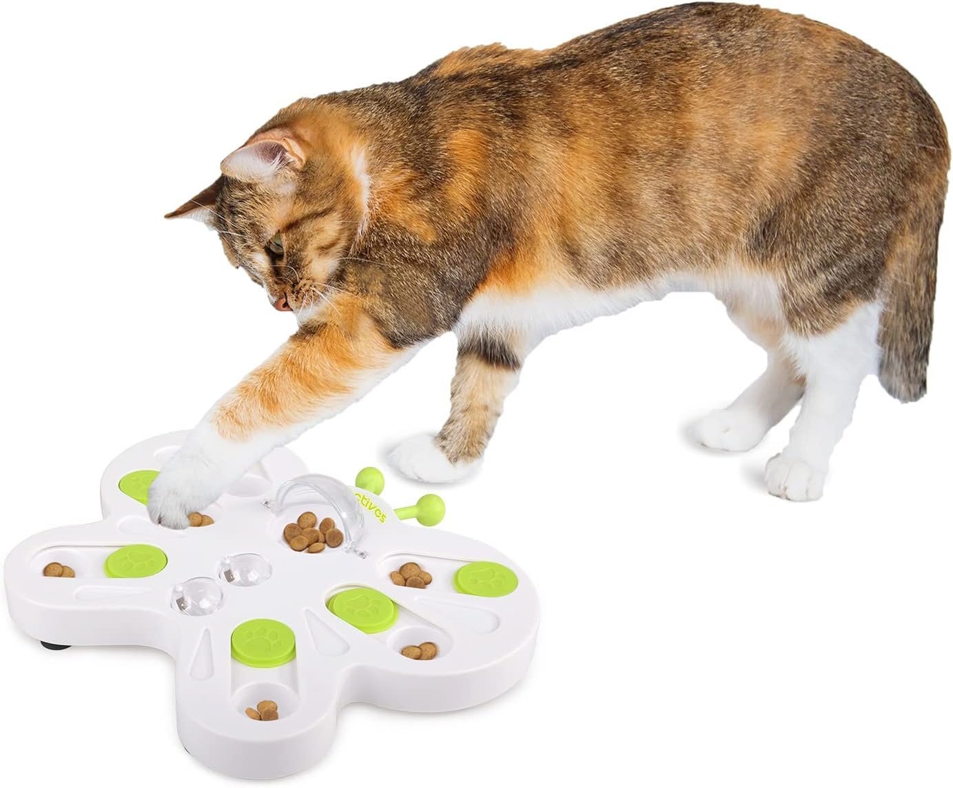 ALL FOR PAWS Interactive Cat Treat Puzzle Slow Feeder Kitten Enrichment Toys Cat Food Puzzle Maze Stimulation Toys Butterfly Shape Cat Toys for Indoor Cats - Image 2