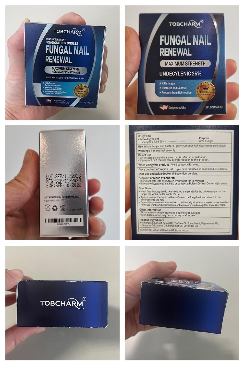 Toenail Fungus Treatment Extra Strength with 25% Undecylenic Acid & Tea Tree Oil, Nail Fungus Treatment for Toenail & Fingernails, Antifungal Nail Treatment for Damaged Nails and Thick Toenails- 2Pcs - Image 9